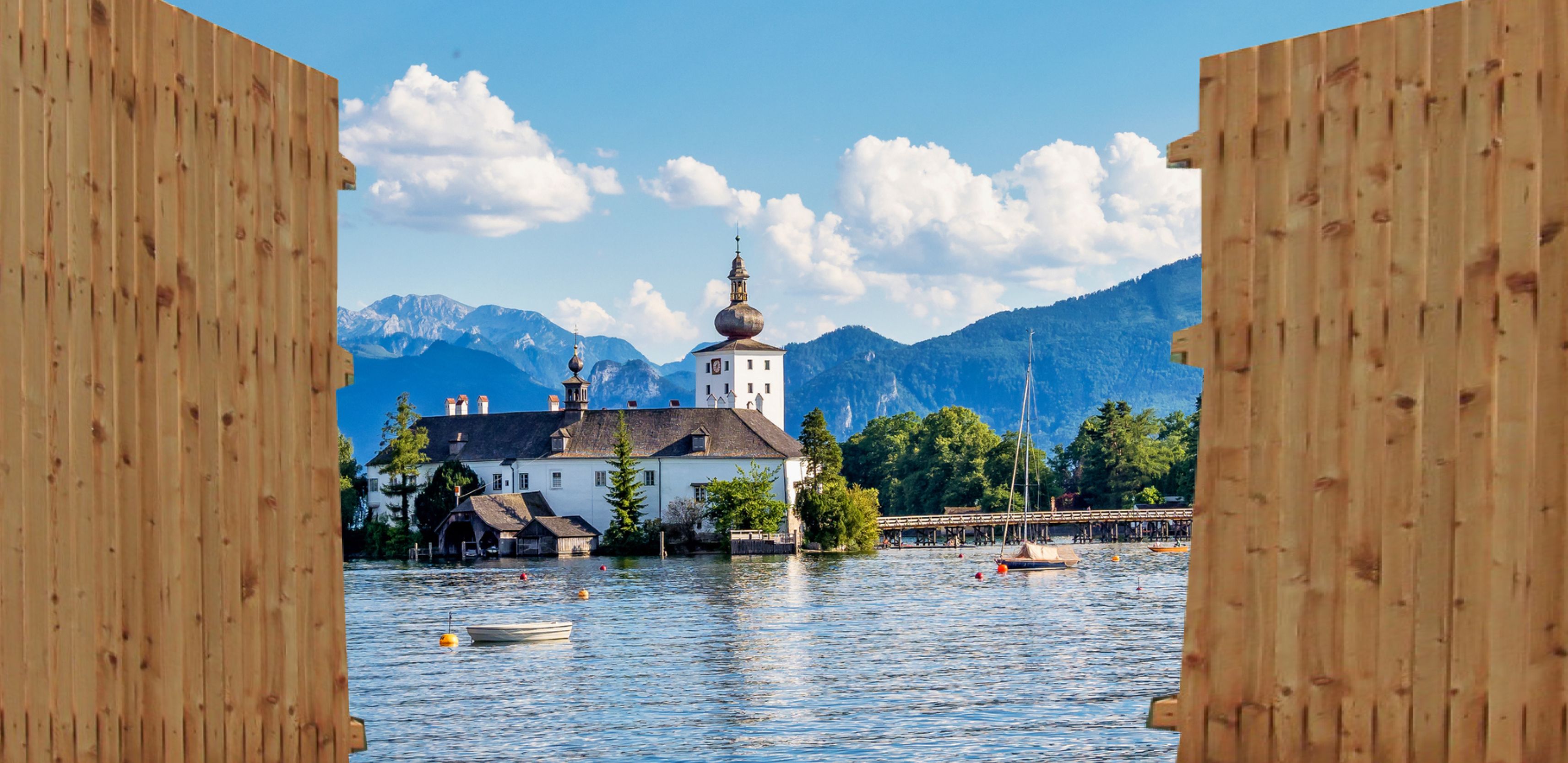Schloss Ort Gmunden Holzzaun