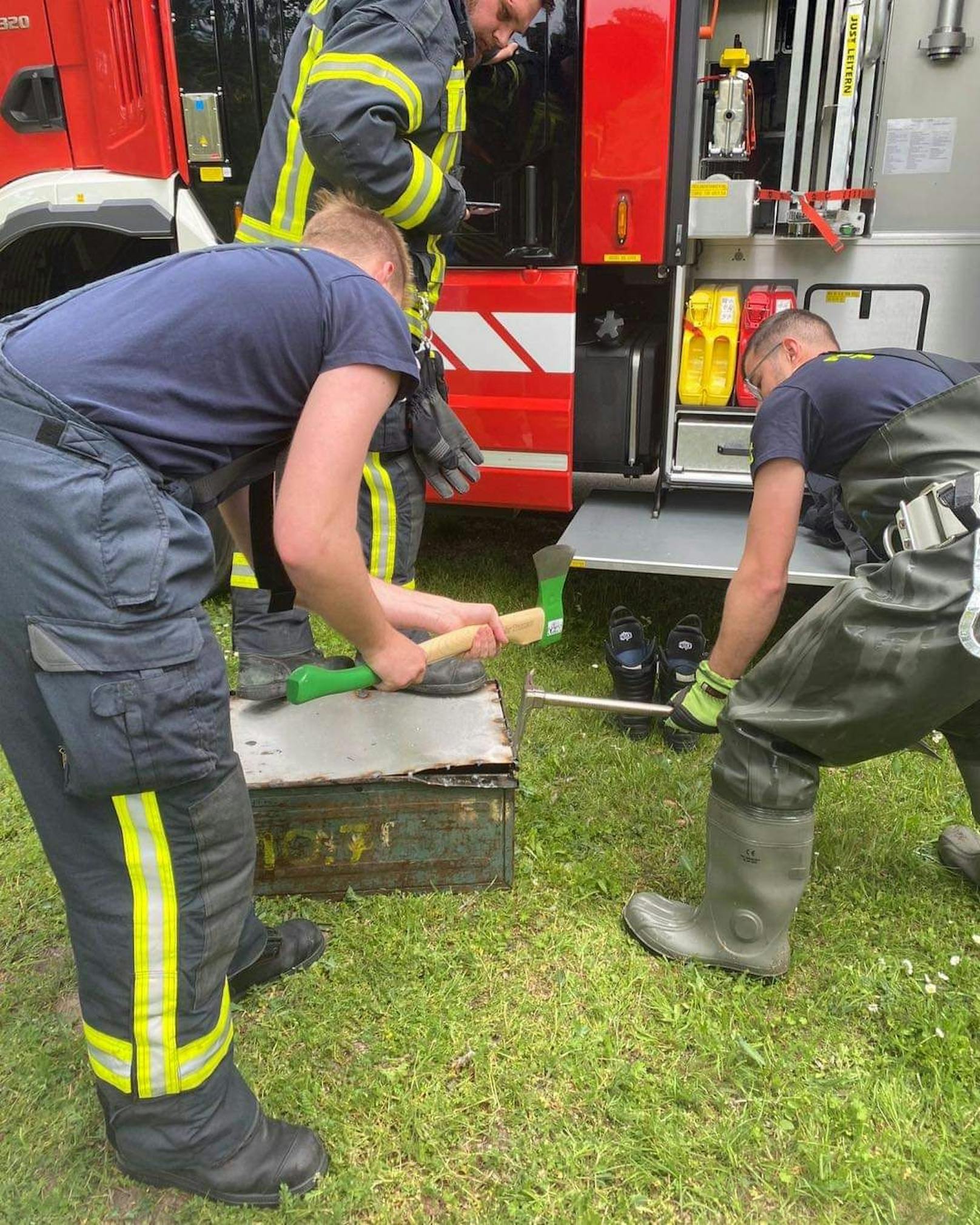 Die Feuerwehr am Einsatzort