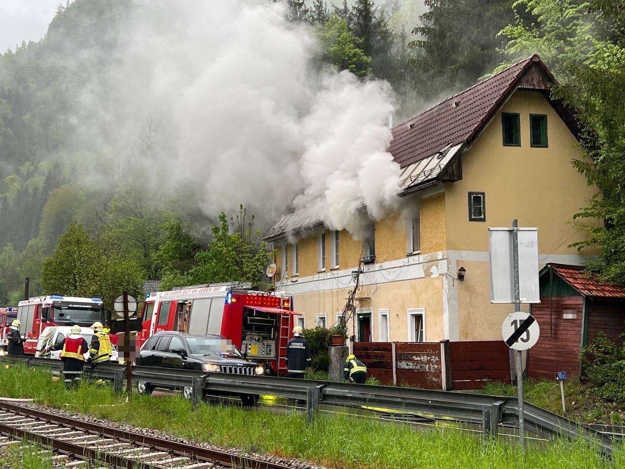 Wohnhausbrand in Hohenberg