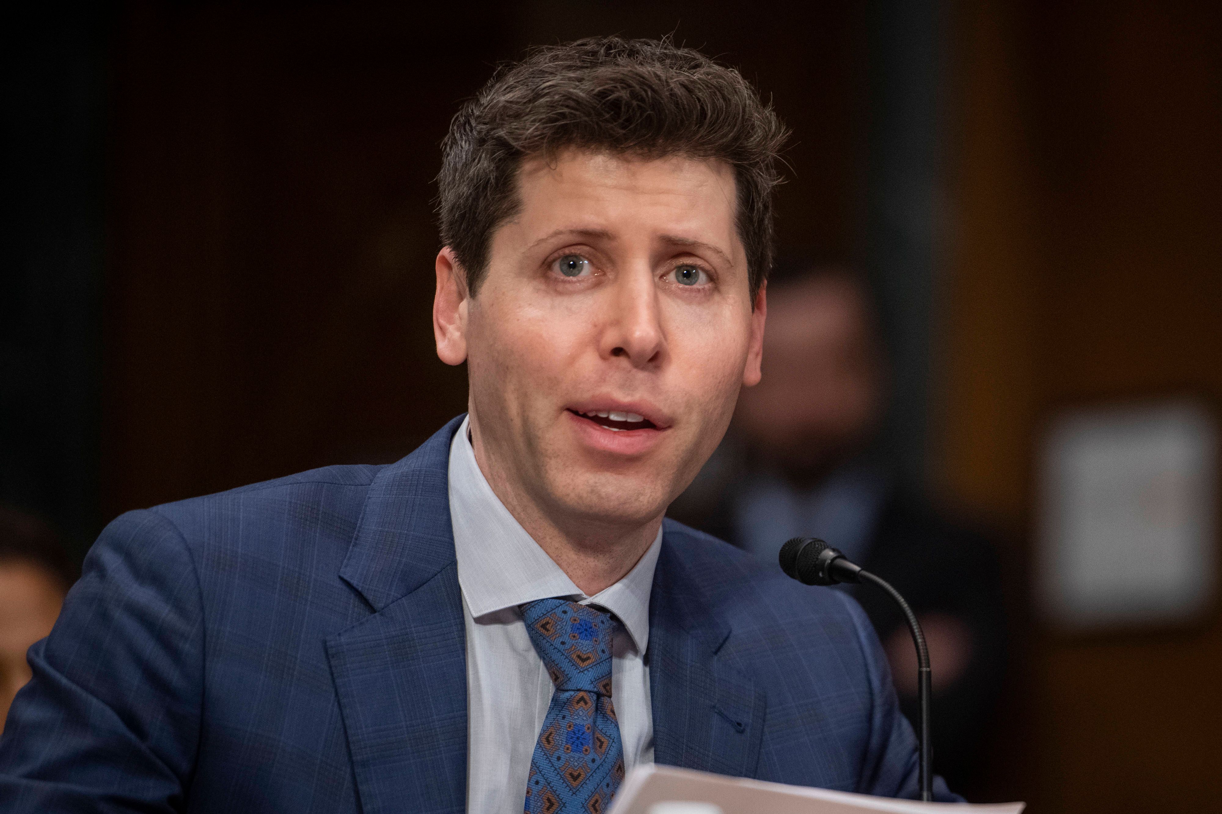 May 16, 2023, Washington, District of Columbia, USA: SAM ALTMAN, CEO, OpenAI, offers his opening statement during a Senate Committee on the Judiciary - Subcommittee on Privacy, Technology, and the Law oversight hearing to examine A.I., focusing on rules for artificial intelligence, in the Dirksen Senate Office Building. Washington USA - ZUMAs152 20230516_zaa_s152_018 Copyright: xRodxLamkeyx