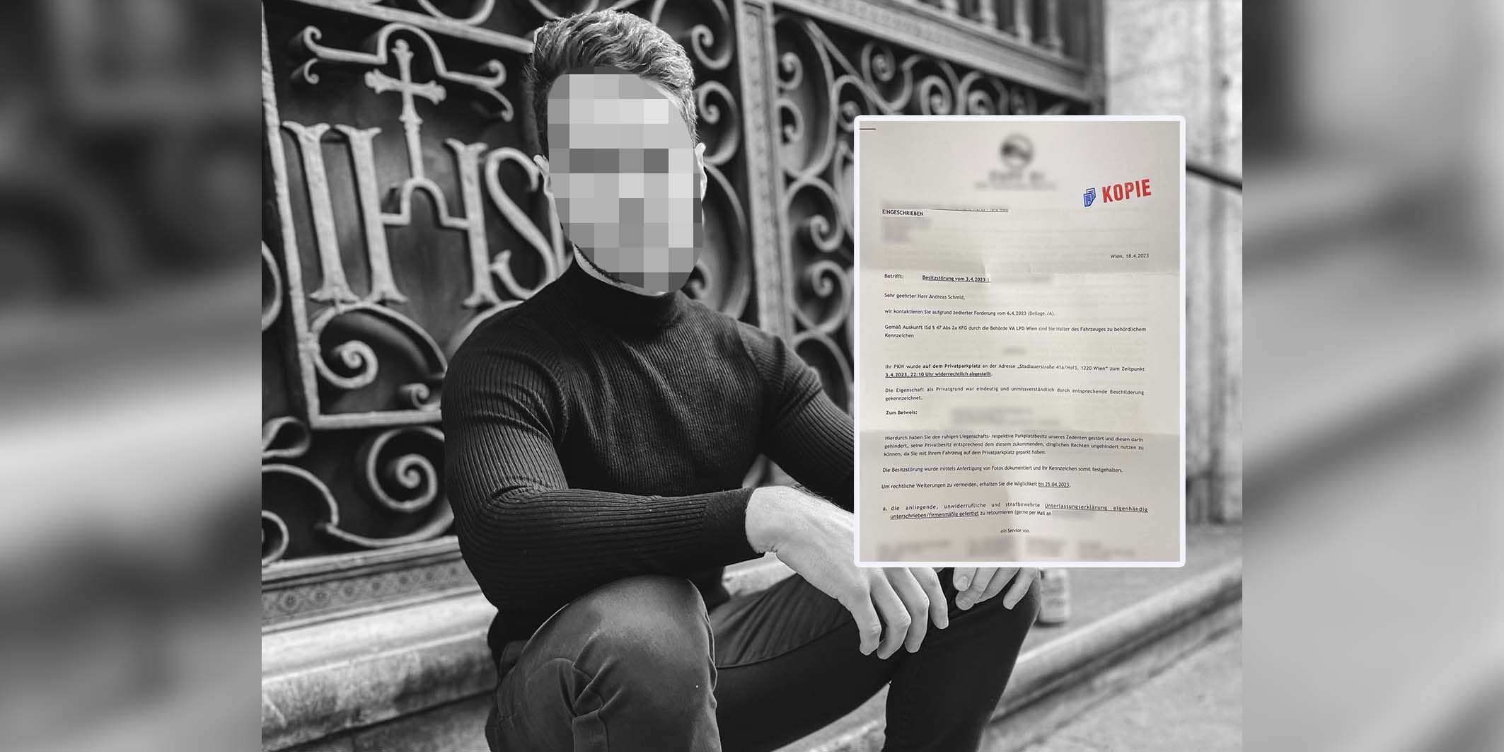 Nachdem der Wiener 10 Minuten zu lange parkte folgte die teure Konsiquenz