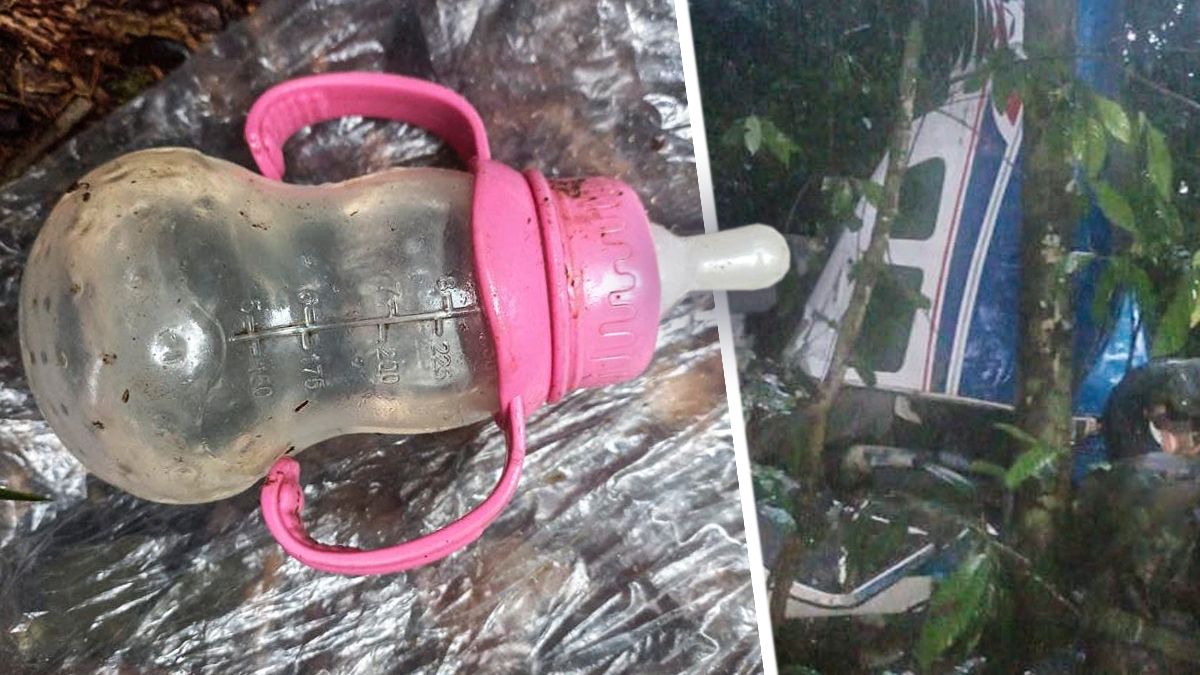 Download von www.picturedesk.com am 18.05.2023 (08:33). *** SERVICEBILD *** A handout picture released by the Colombian army shows a feeding bottle found in the forest in a rural area of the municipality of Solano, department of Caqueta, Colombia, on May 17, 2023. More than 100 soldiers with sniffer dogs are following the "trail" of four missing children in the Colombian Amazon after a small plane crash that killed three adults, the military said Wednesday. (Photo by Handout / Colombian army / AFP) / RESTRICTED TO EDITORIAL USE - MANDATORY CREDIT "AFP PHOTO / COLOMBIAN ARMY " - NO MARKETING - NO ADVERTISING CAMPAIGNS - DISTRIBUTED AS A SERVICE TO CLIENTS - 20230517_PD12502 - Rechteinfo: Servicebild (SB) Bei diesem Bild ist PictureDesk ausschließlich technischer Dienstleister und stellt eine technische Bearbeitungsgebühr in Rechnung. PictureDesk ist weder Urheber noch Rechteinhaber. Die Nutzung liegt in alleiniger Verantwortung des Kunden. Nur für redaktionelle Nutzung! Werbliche Nutzung erfordert Freigabe: bitte schicken Sie uns eine Anfrage.