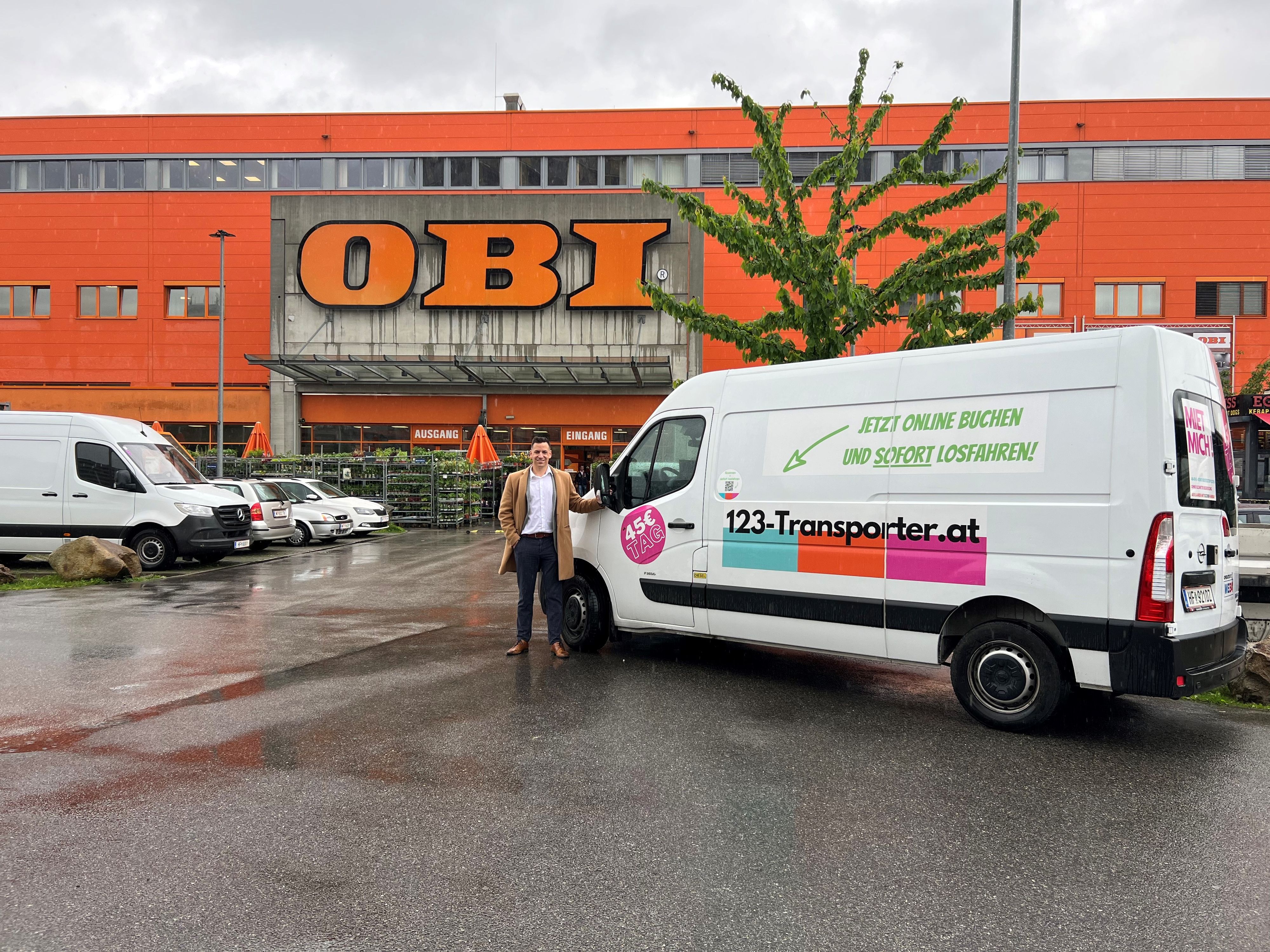 OBI setzt für Kundeneinkäufe auf Sharing-Vans von 123-Transporter.