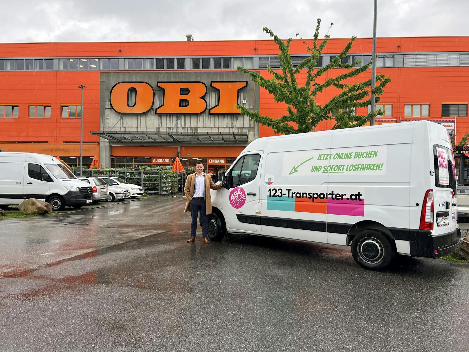 OBI setzt für Kundeneinkäufe auf Sharing-Vans von 123-Transporter.
