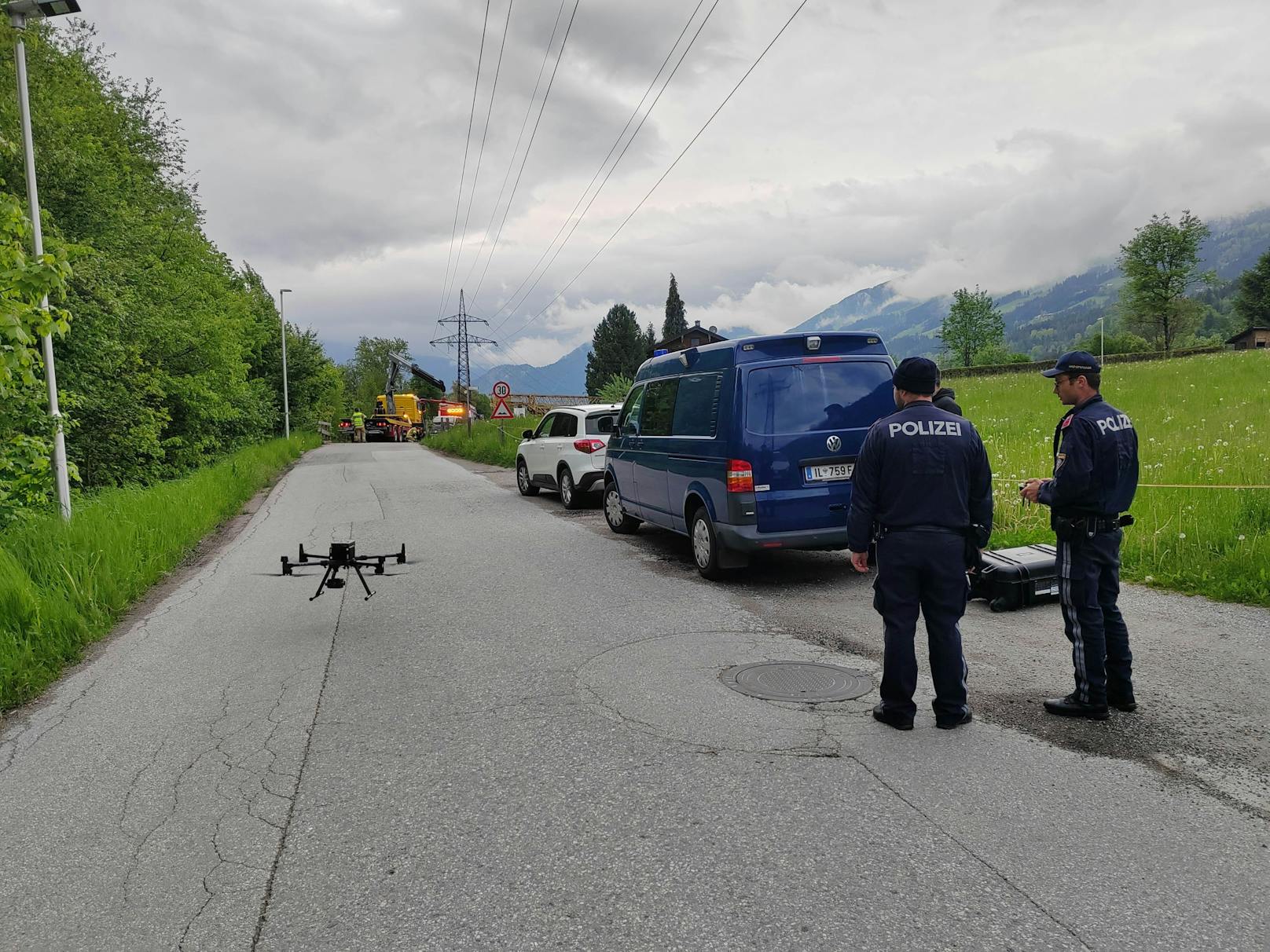 Die Polizei rückte mit einer Such-Drohne aus.&nbsp;