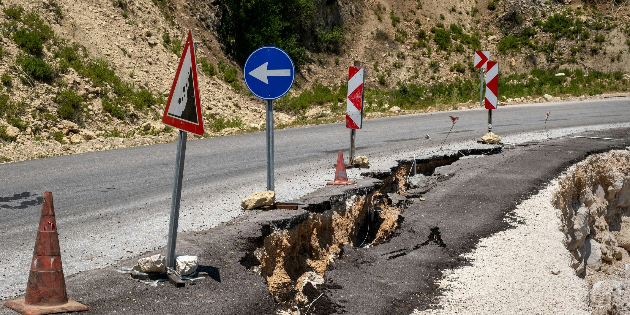 Ein Hangrutsch bedroht Thumersbach.