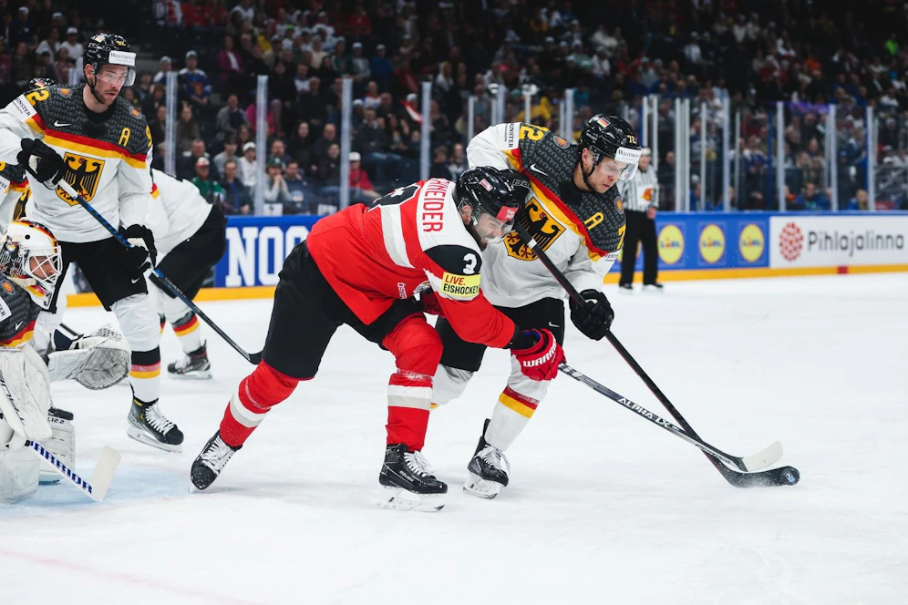 Österreich in der Eishockey-WM gegen Deutschland. 