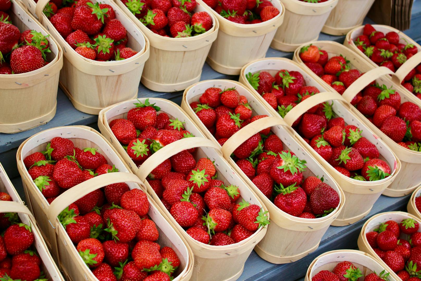 Hofer setzt ausschließlich auf heimische Erdbeeren. Symbolbild. 