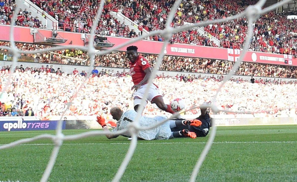 Der Brentford-Führungstreffer gegen Arsenal. 