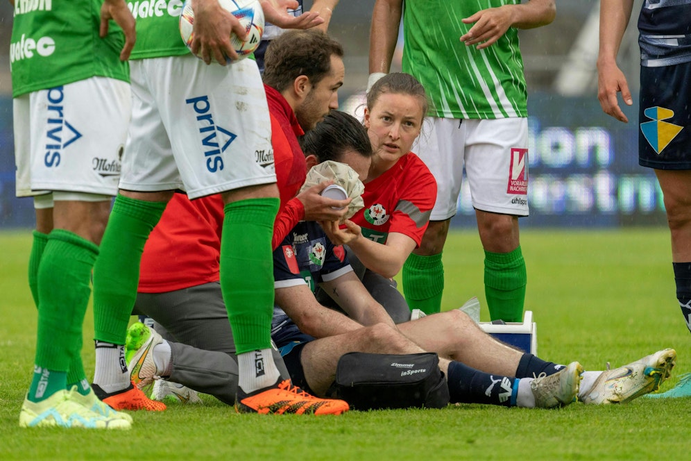 Thomas Sabitzer erlitt einen harten Gesichtstreffer. 
