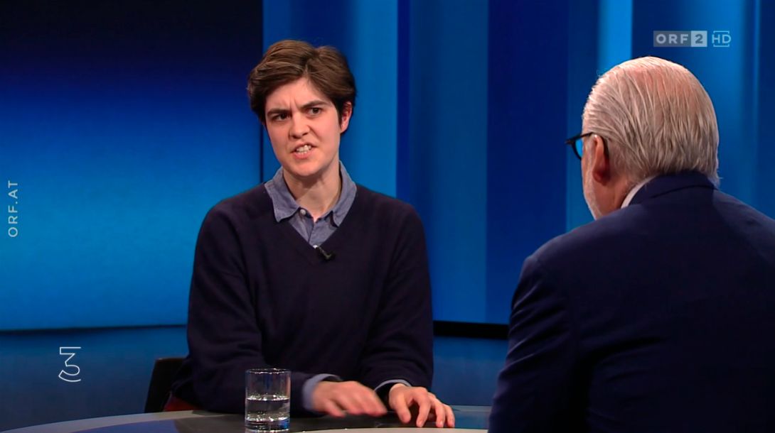 Streit unter Multimillionären im ORF: Marlene Engelhorn debattierte Wolfgang Rosam in "3 am Runden Tisch" über die Besteuerung der Reichen am 19. Mai 2023.