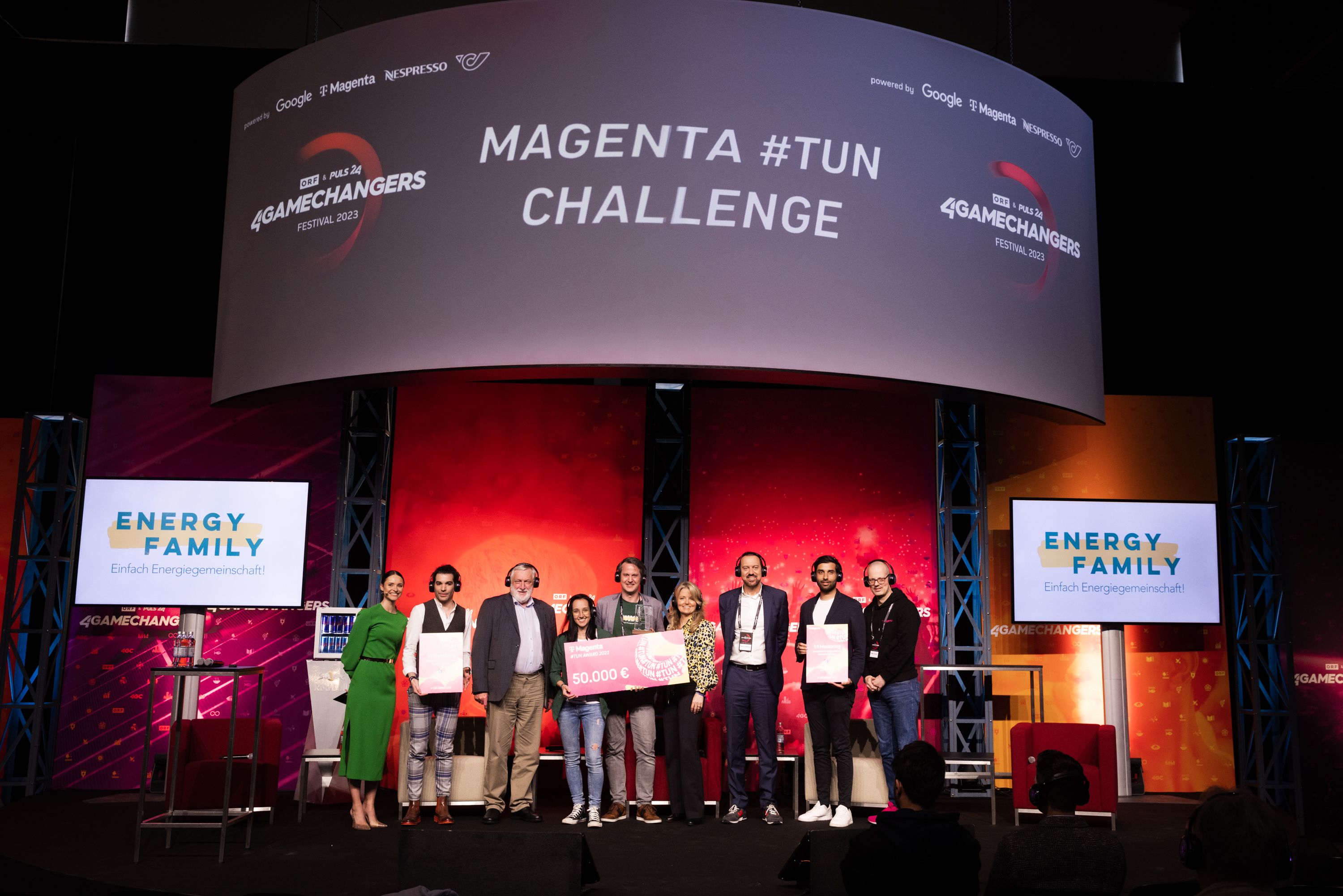 Preisverleihung im Rahmen des 4Gamechangers Festivals 2023.