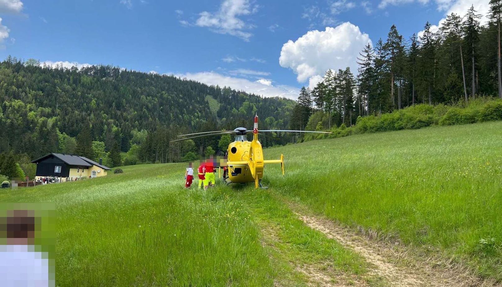 2 Helis waren im Einsatz