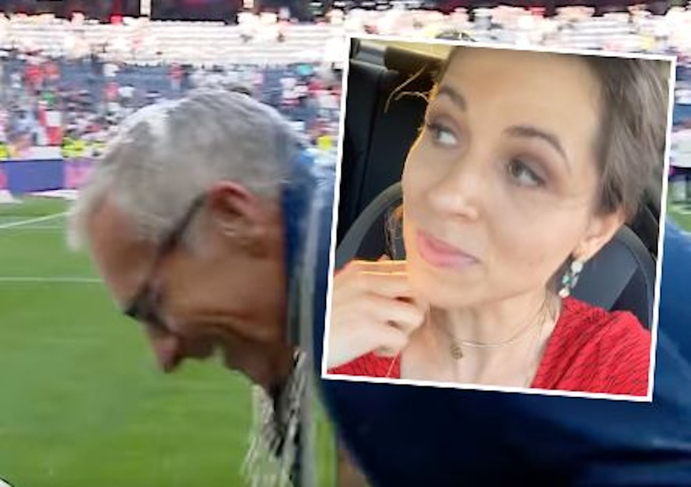 Rainer Pariasek und Kristina Inhof wurden mit Bier abgeduscht