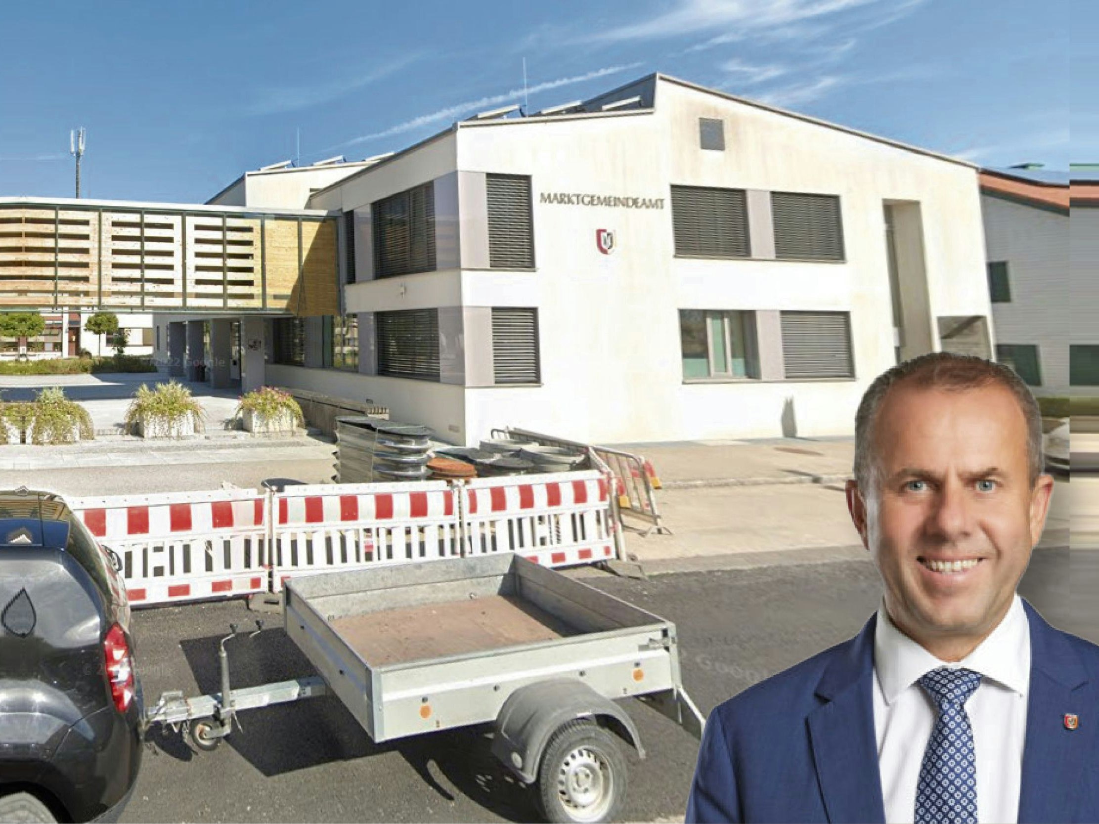 "Wir sind absolut im Zeitplan", betont der Scharnsteiner Bürgermeister Rudolf Raffelsberger. Im Bild: Ein Teil der Baustelle.