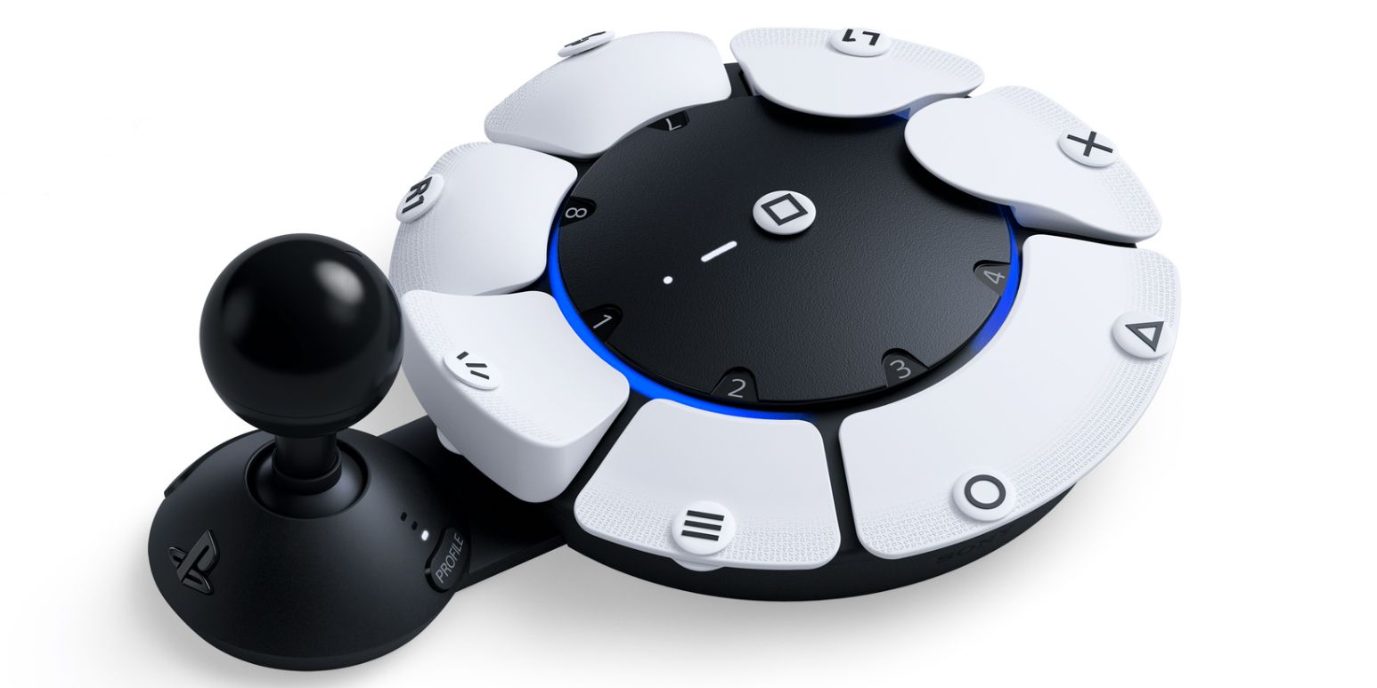 Ausführlicher Blick auf den Access Controller für PlayStation 5.
