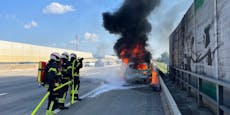 BMW geht in Flammen auf – Familie kann sich noch retten