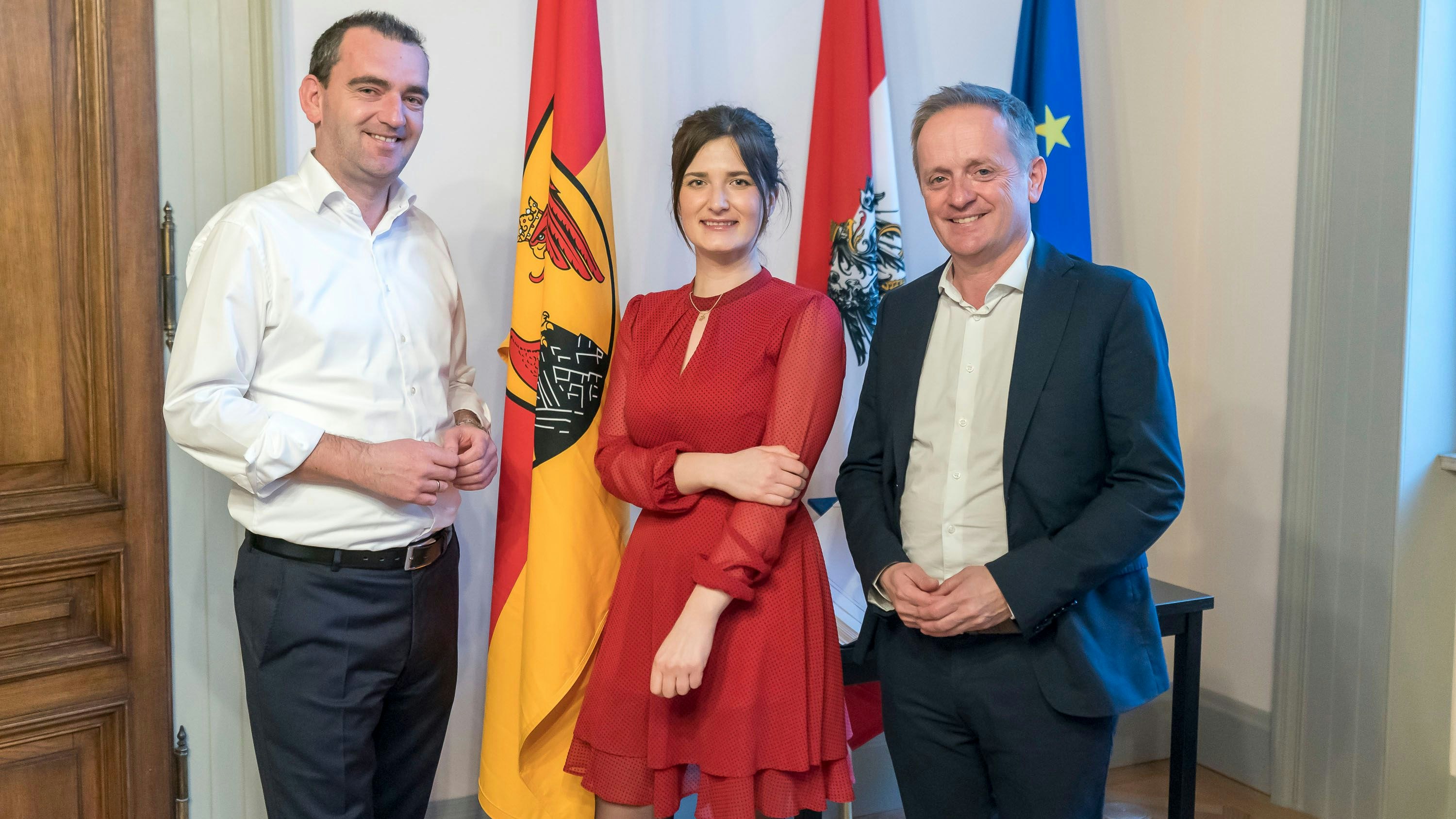 Das engste Team hinter Doskozil: Büroleiter Herbert Oschep, Jasmin Puchwein und Christian Stiller