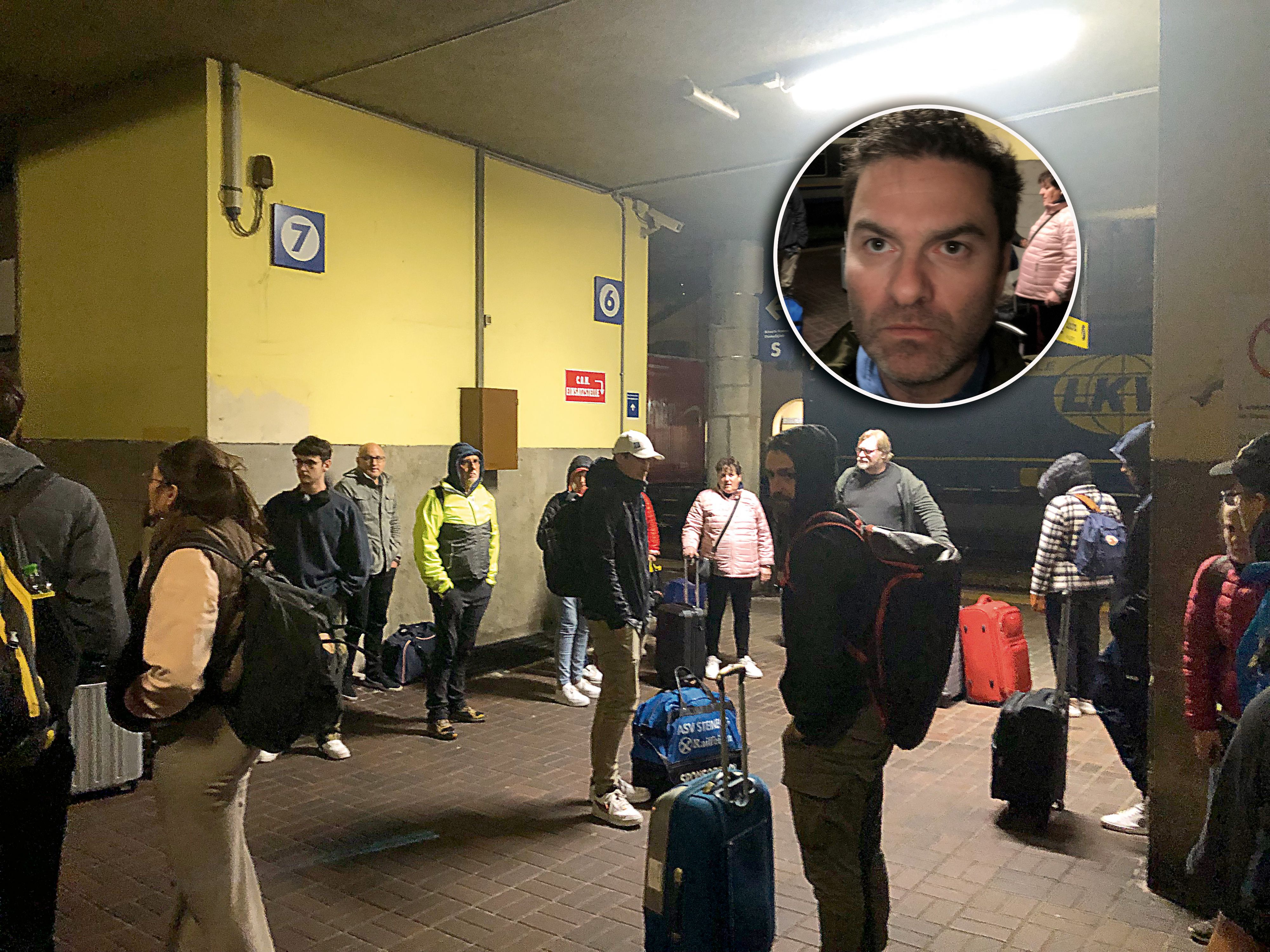 "Heute"-Reporter Fabian J. Holzer wollte mit. dem Railjet nach Bozen, doch strandete mit dutzenden Passagieren in der Nacht am eiskalten Brenner.