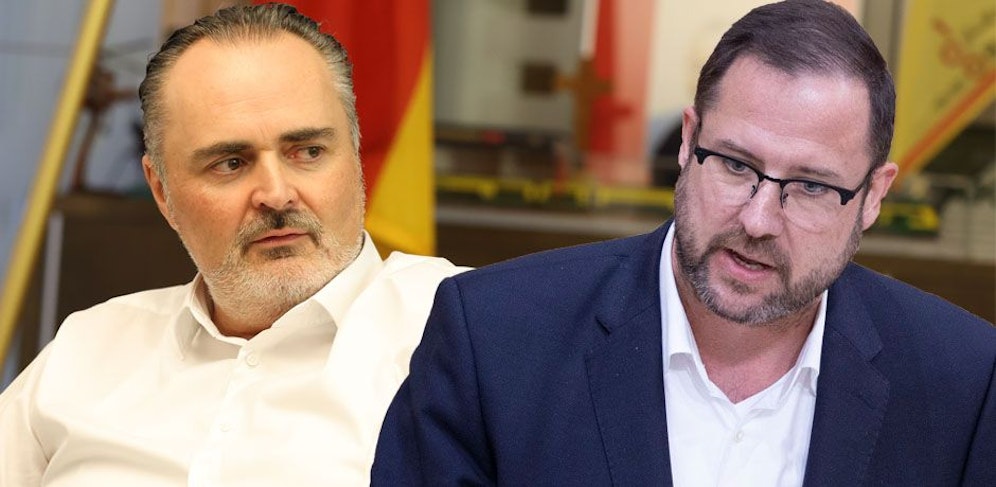 Christian Hafenecker (re.) kritisiert Hans Peter Doskozil scharf.