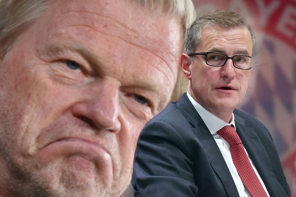 Wird er der Nachfolger von Bayern-Boss Oliver Kahn (l.)?