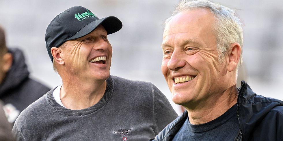 Das charismatische Lächeln als Markenzeichen: Thomas Silberberger, Christian Streich.