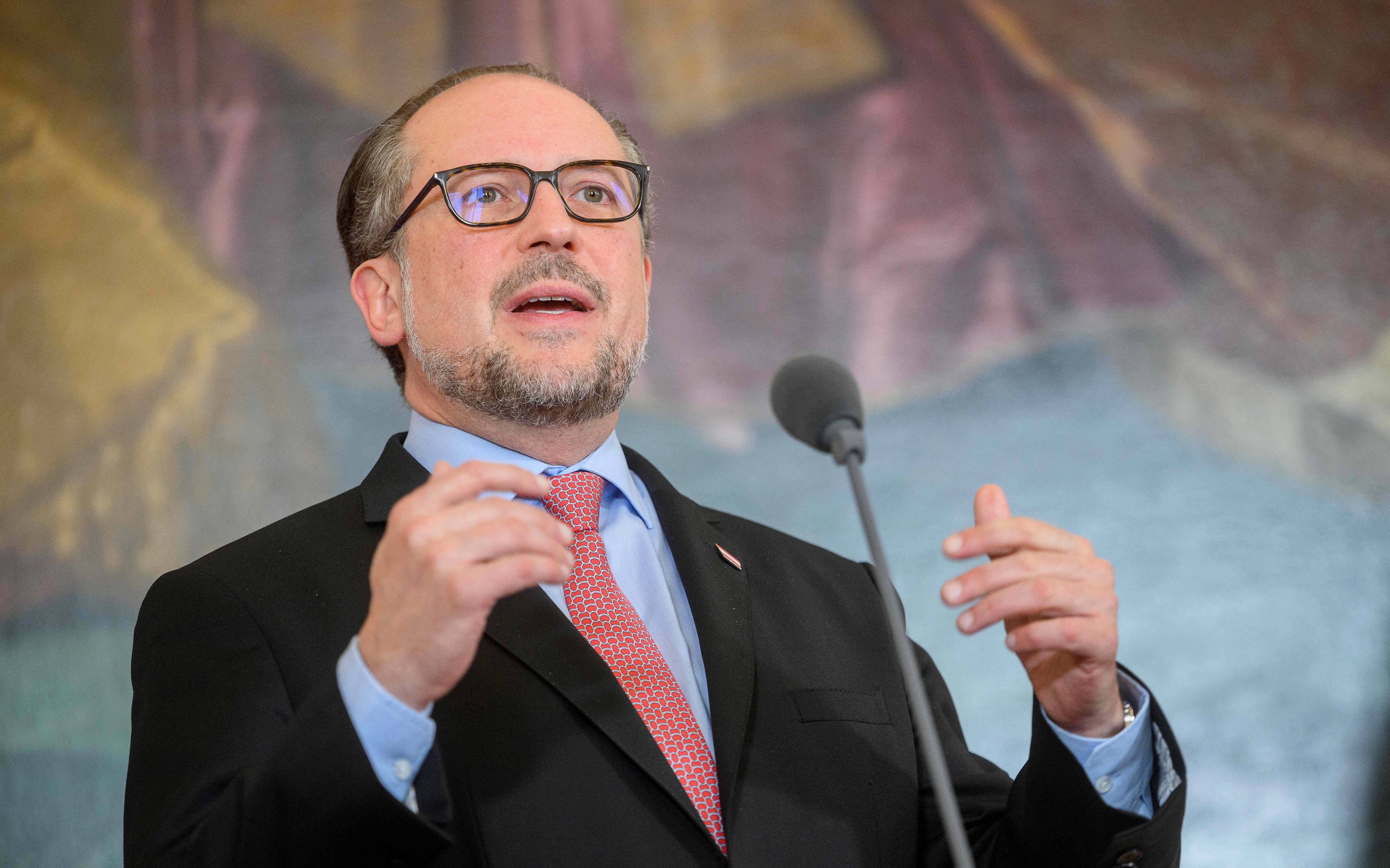 Außenminister Alexander Schallenberg (ÖVP) im Bundeskanzleramt am 3. Mai 2023.