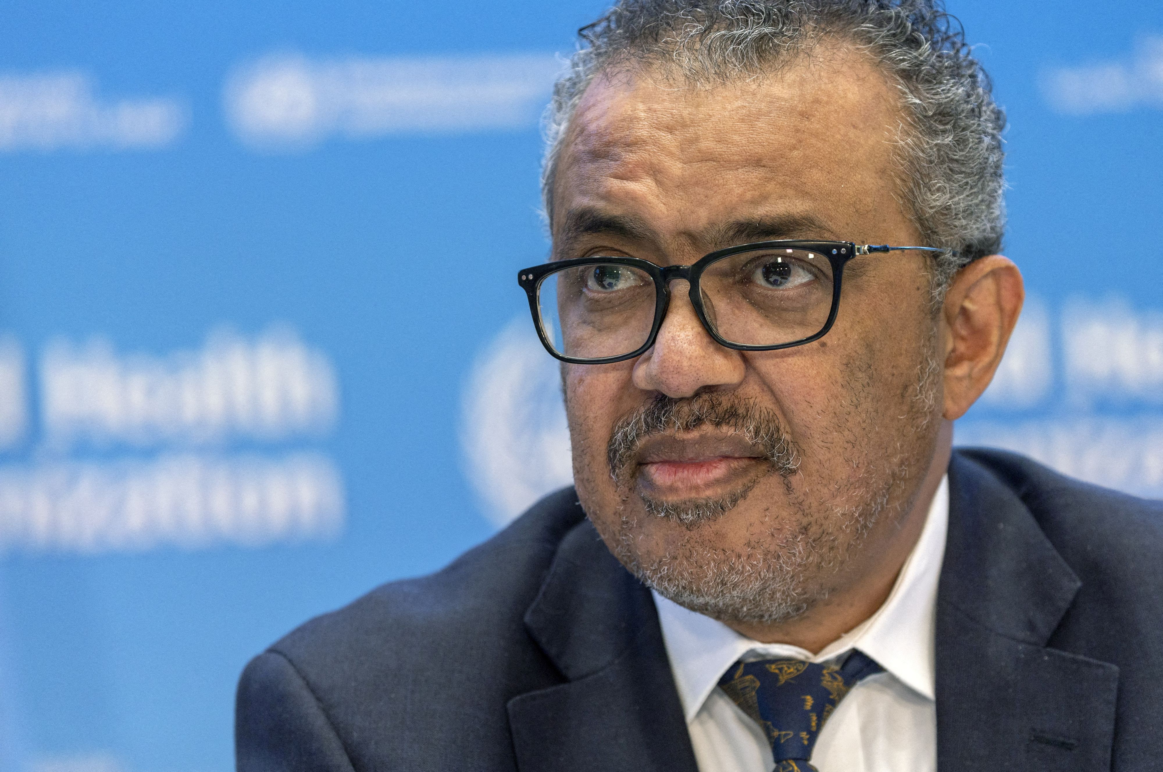 FILE PHOTO: Director-General of the World Health Organisation (WHO) Dr. Tedros Adhanom Ghebreyesus attends an ACANU briefing on global health issues, including COVID-19 pandemic and war in Ukraine in Geneva, Switzerland, December 14, 2022. REUTERS/Denis Balibouse/File Photo