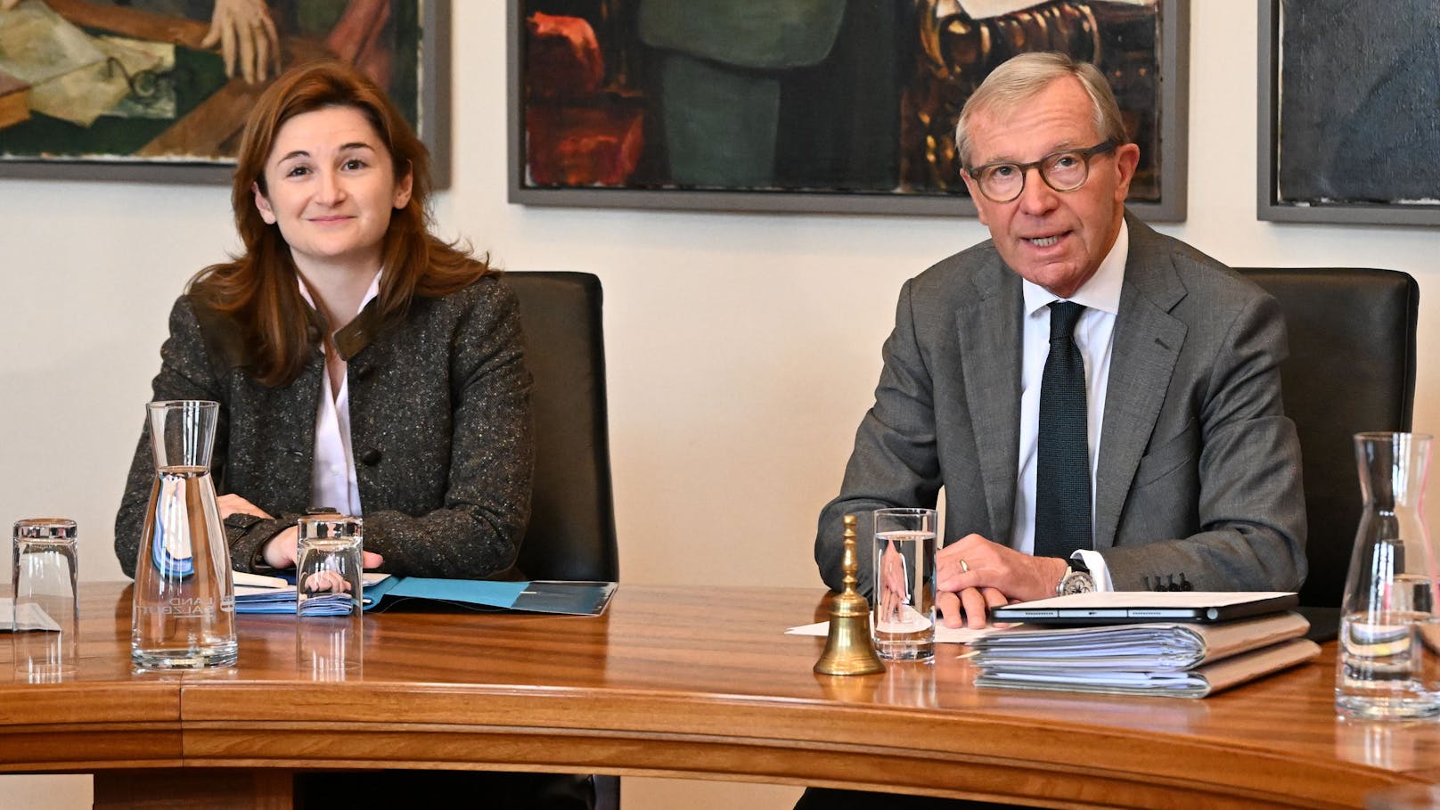 Marlene Svazek (FPÖ) und Wilfried Haslauer (ÖVP) haben sich auf einen Koalitionspakt geeinigt.