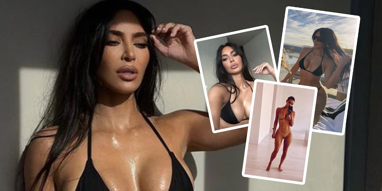 Auf Instagram sieht man Kim Kardashian regelmäßig in knapper Badebekleidung.