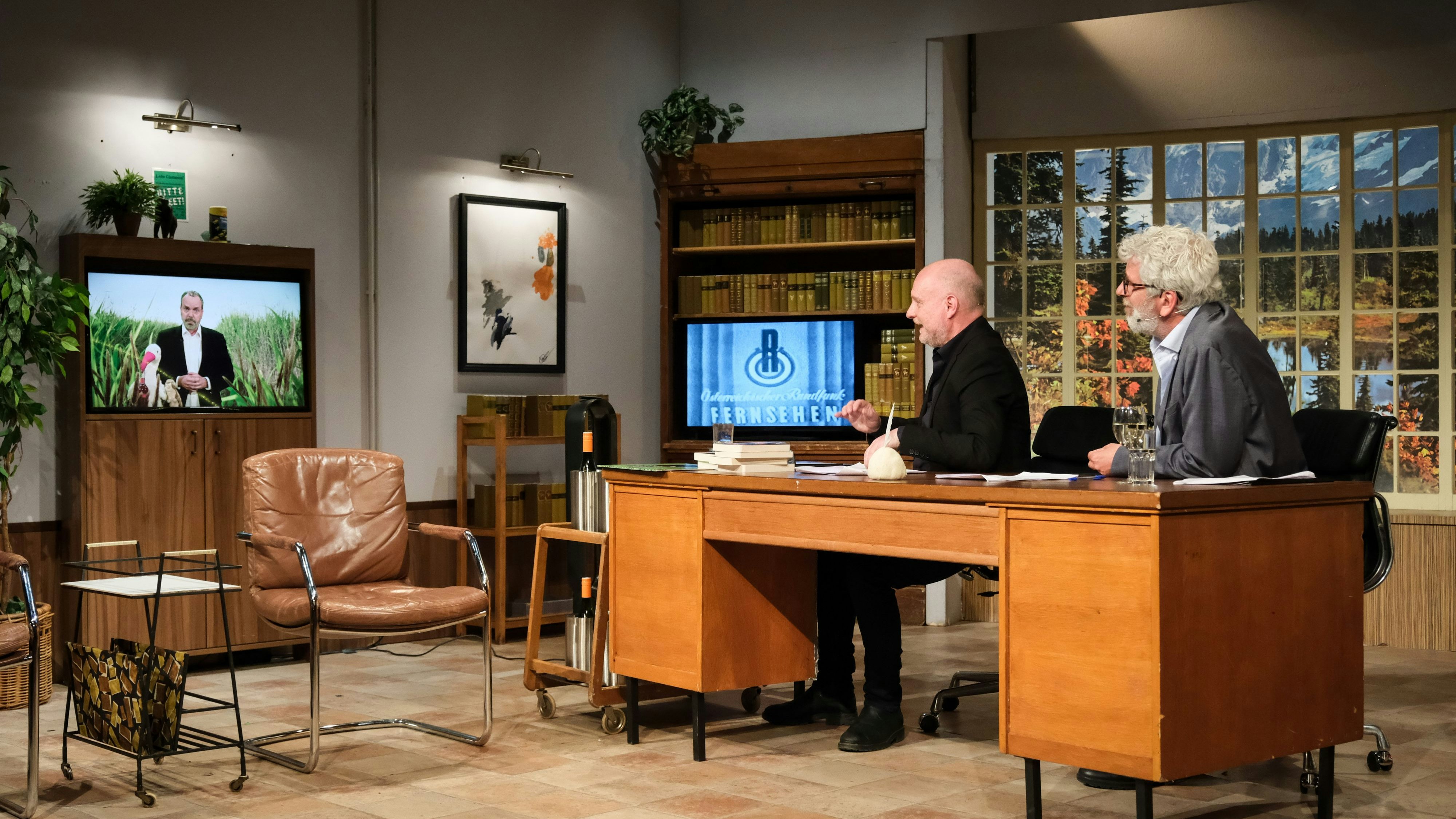 Christoph Grissemann, Dirk Stermann und maschek-Kabarettist Robert Stachel als Hans Peter Doskozil