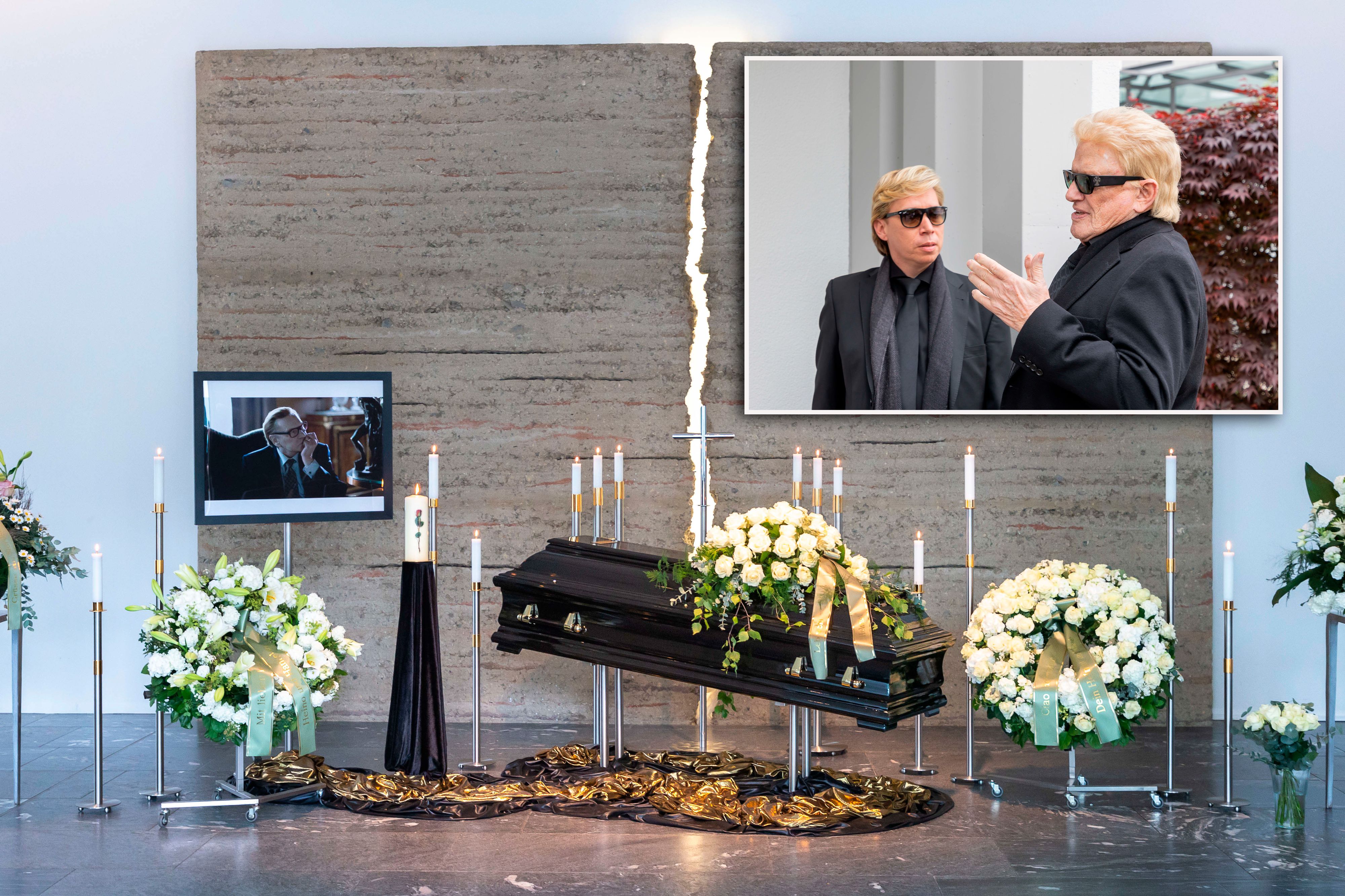 Heino und Helmut Werner (v.r) verabschieden sich von Helmut Berger.