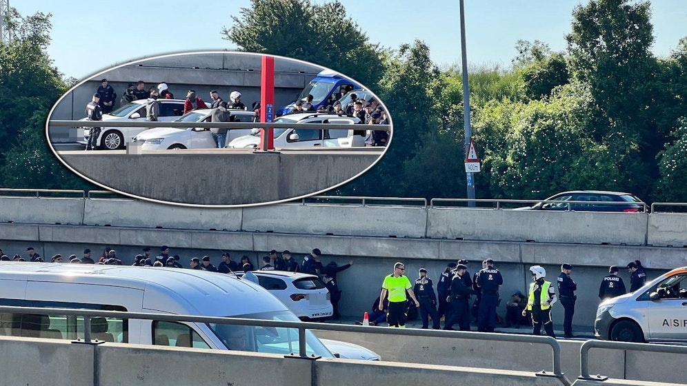 Mit fossilen Brennstoffen im Tank setzten Klima-Kleber zur Protest-Spritztour an.