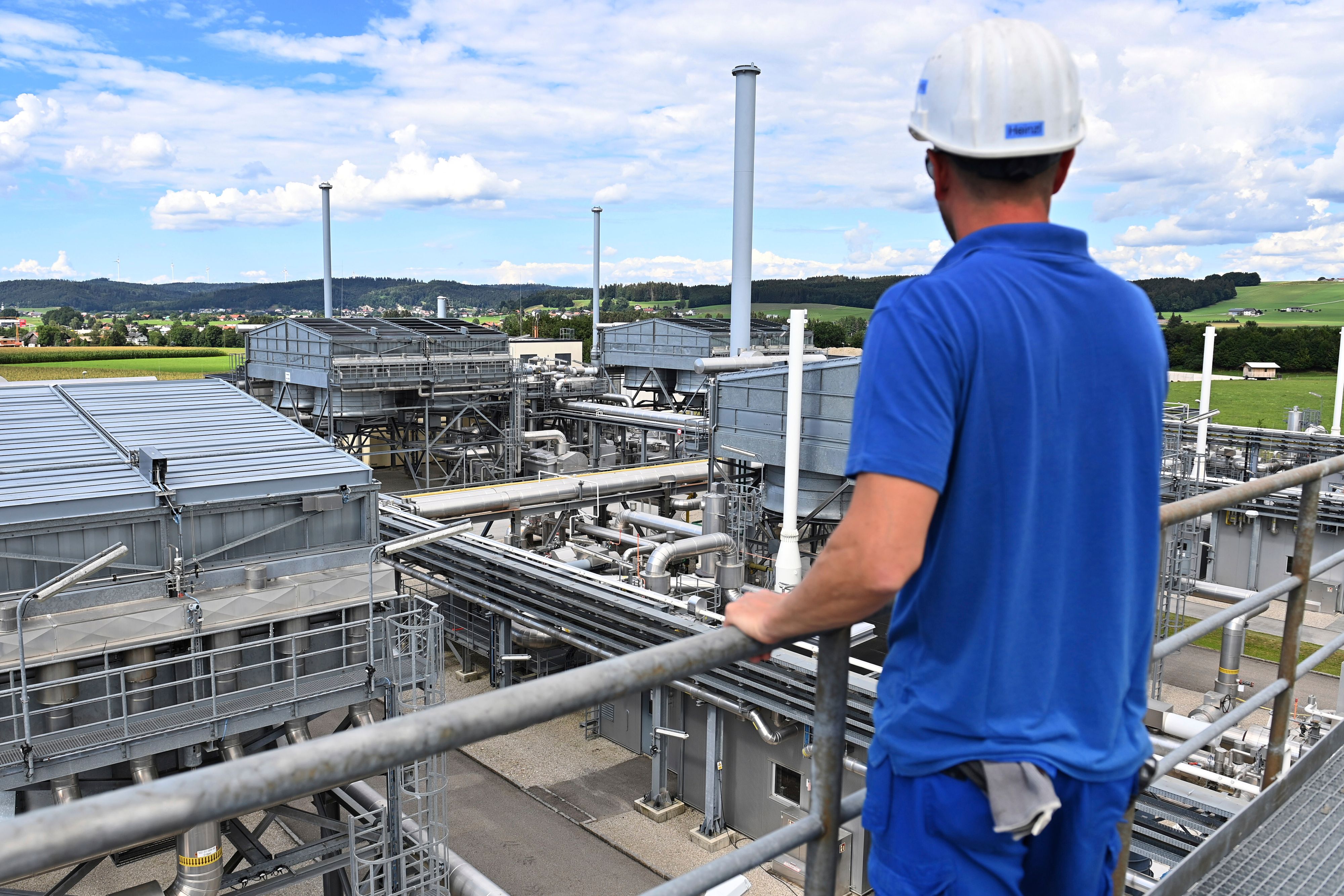 Blick auf den Gasspeicher in Haidach bei Salzburg im August 2022.