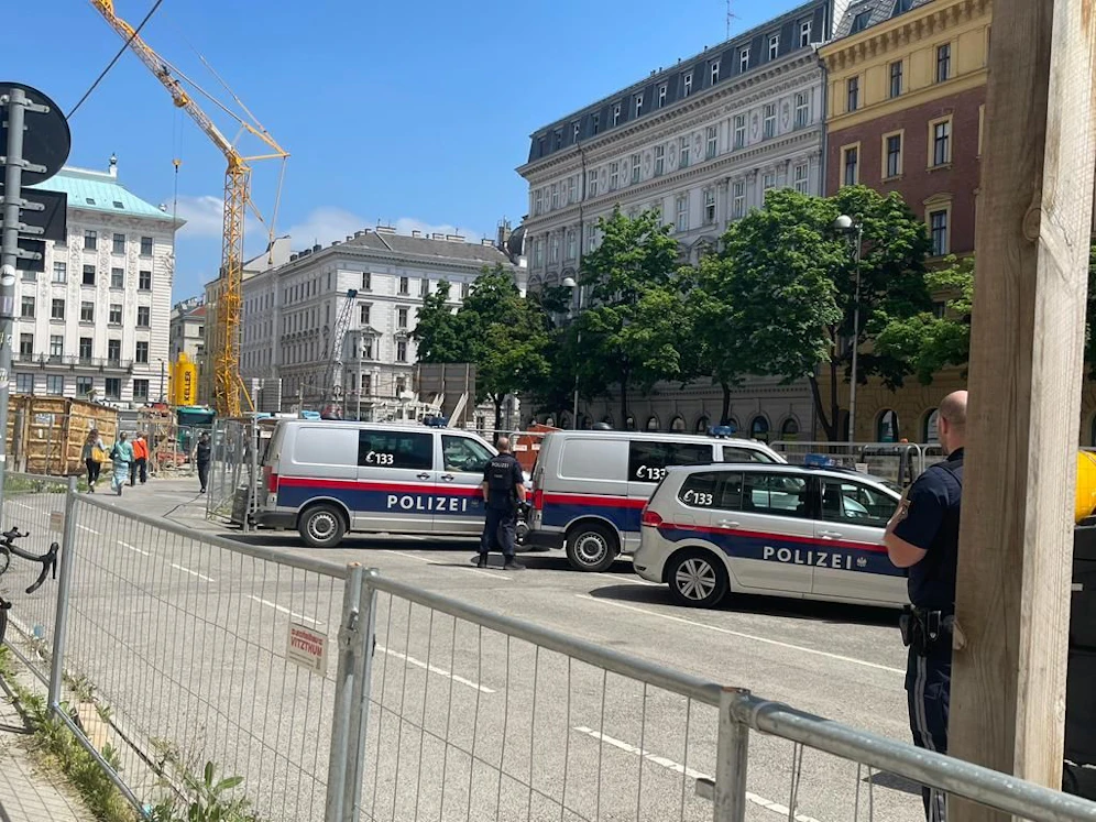 Großer Polizeieinsatz am Wiener Landesgericht am Donnerstag.