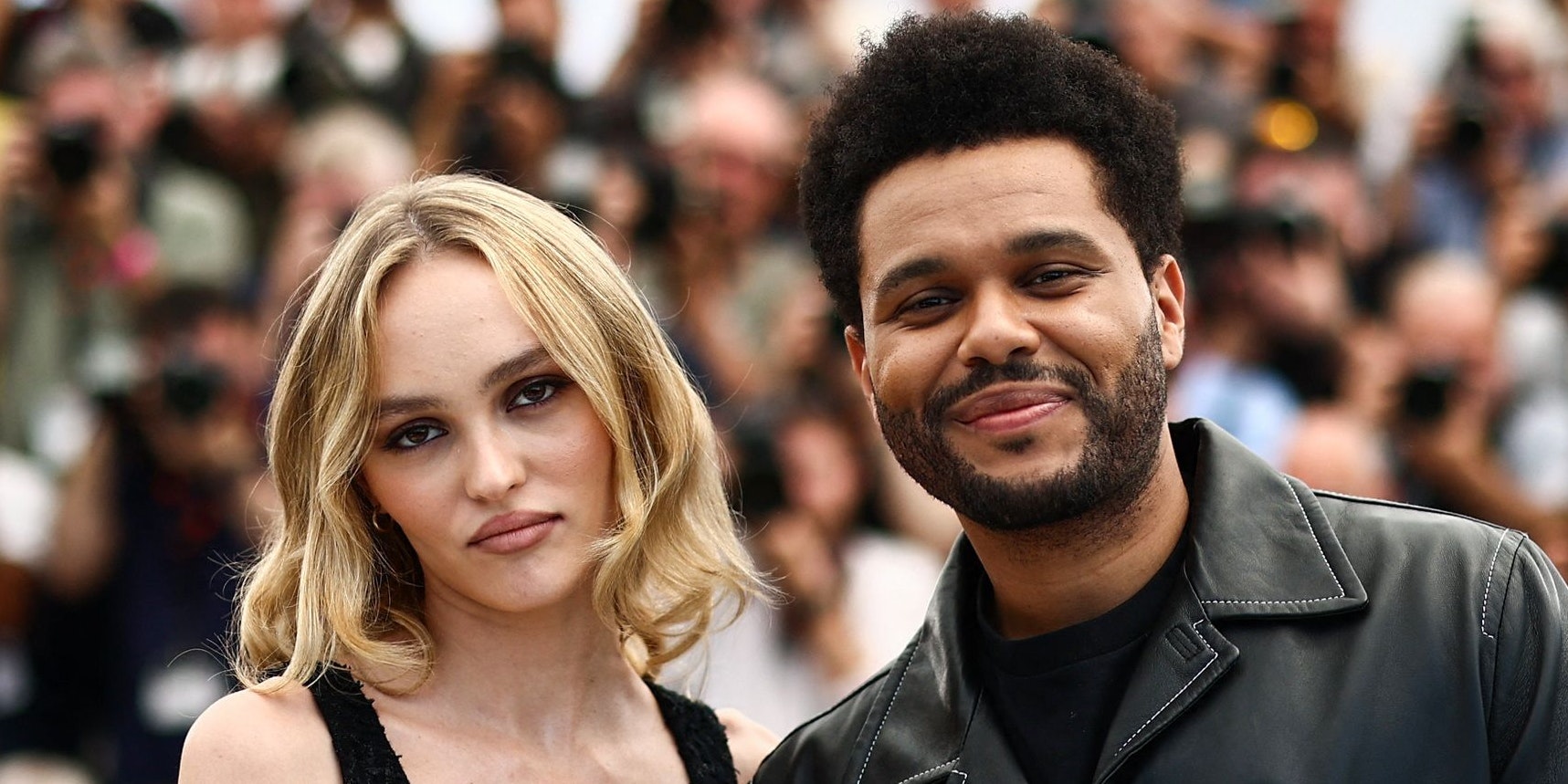 Lily-Rose Depp und The Weeknd am roten Teppich in Cannes.