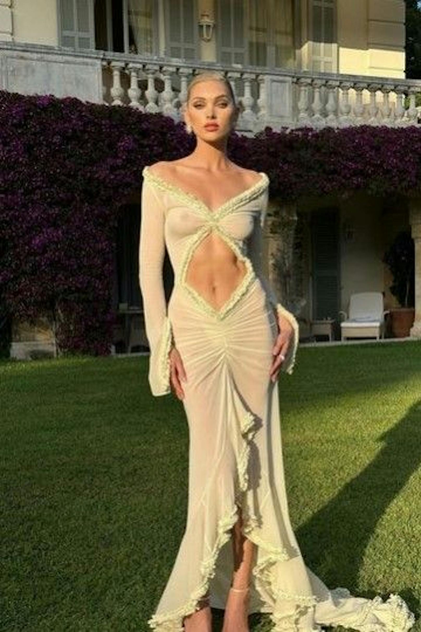 Elsa Hosk kam im durchsichtigen Kleid zur Charity-Gala in Cannes.