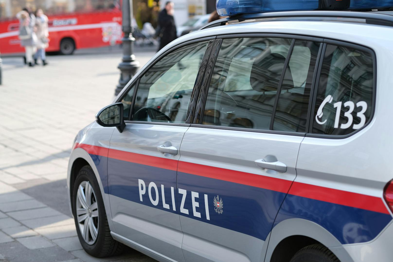 Ein Polizeiauto in Wien. Symbolbild.