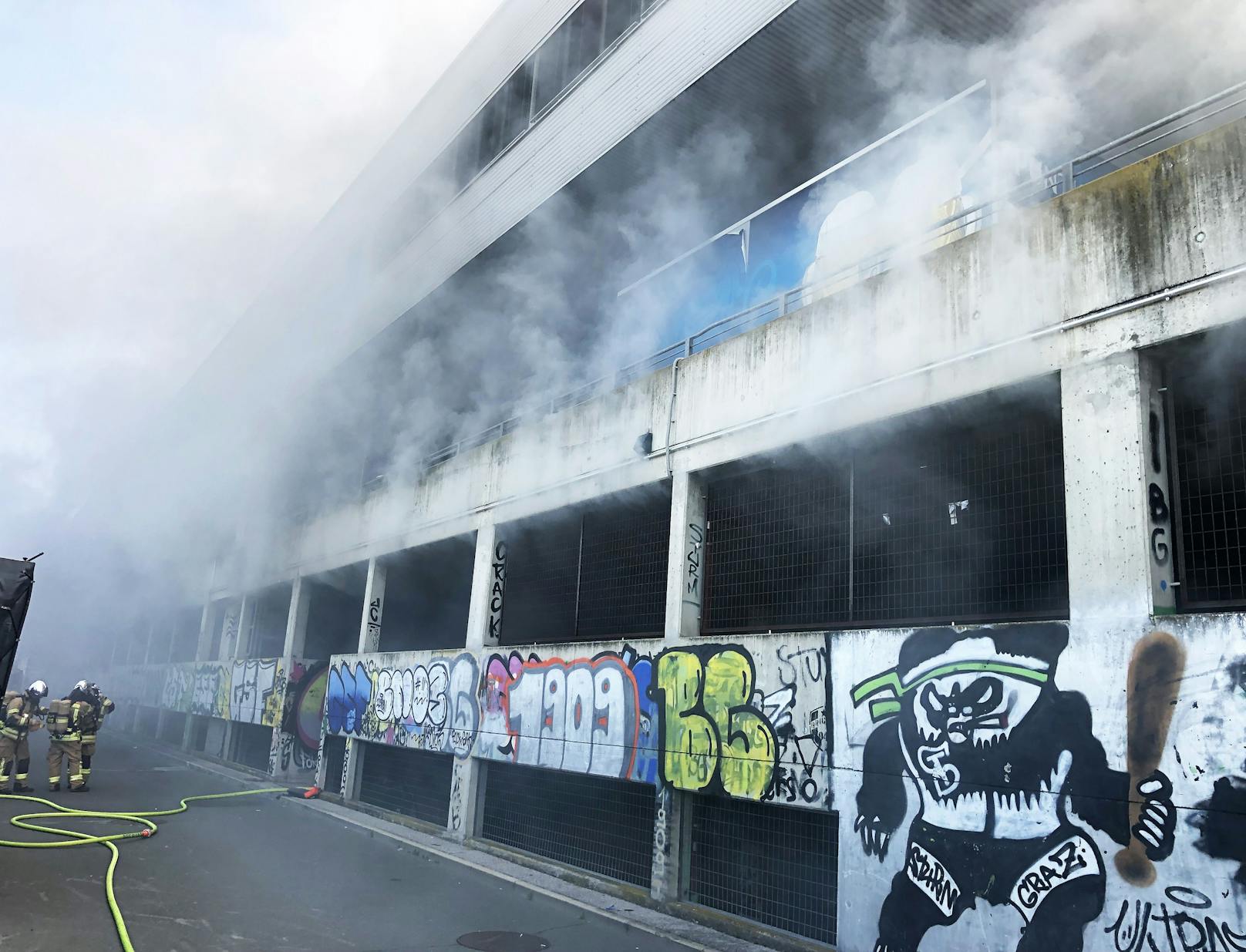 In der Grazer Merkur-Arena ist es am Sonntagmorgen zu einem Brand gekommen. 