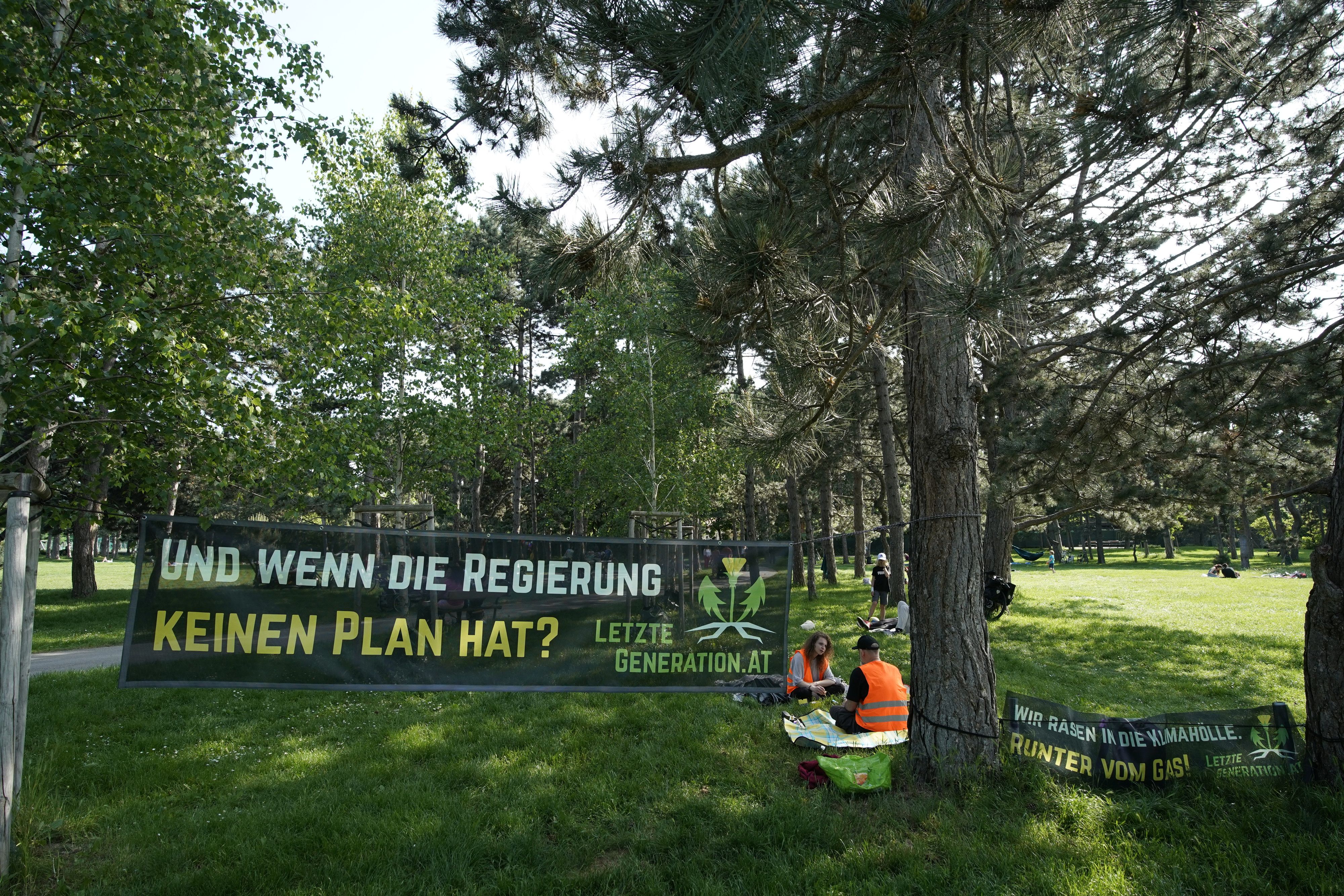 Das Picknick der "Letzten Generation" in Wien entwickelte sich zu einem echten Reinfall.