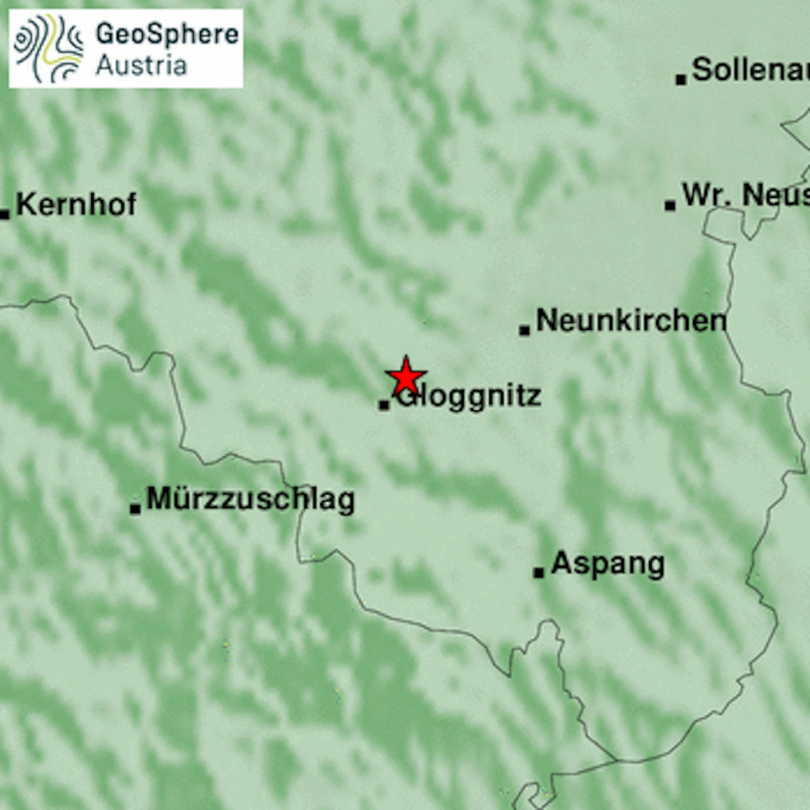 Am Montag, den 29. Mai 2023, ereignete sich nachts um 02:23 Uhr in Niederösterreich im Raum Gloggnitz ein Erdbeben der Magnitude 3.