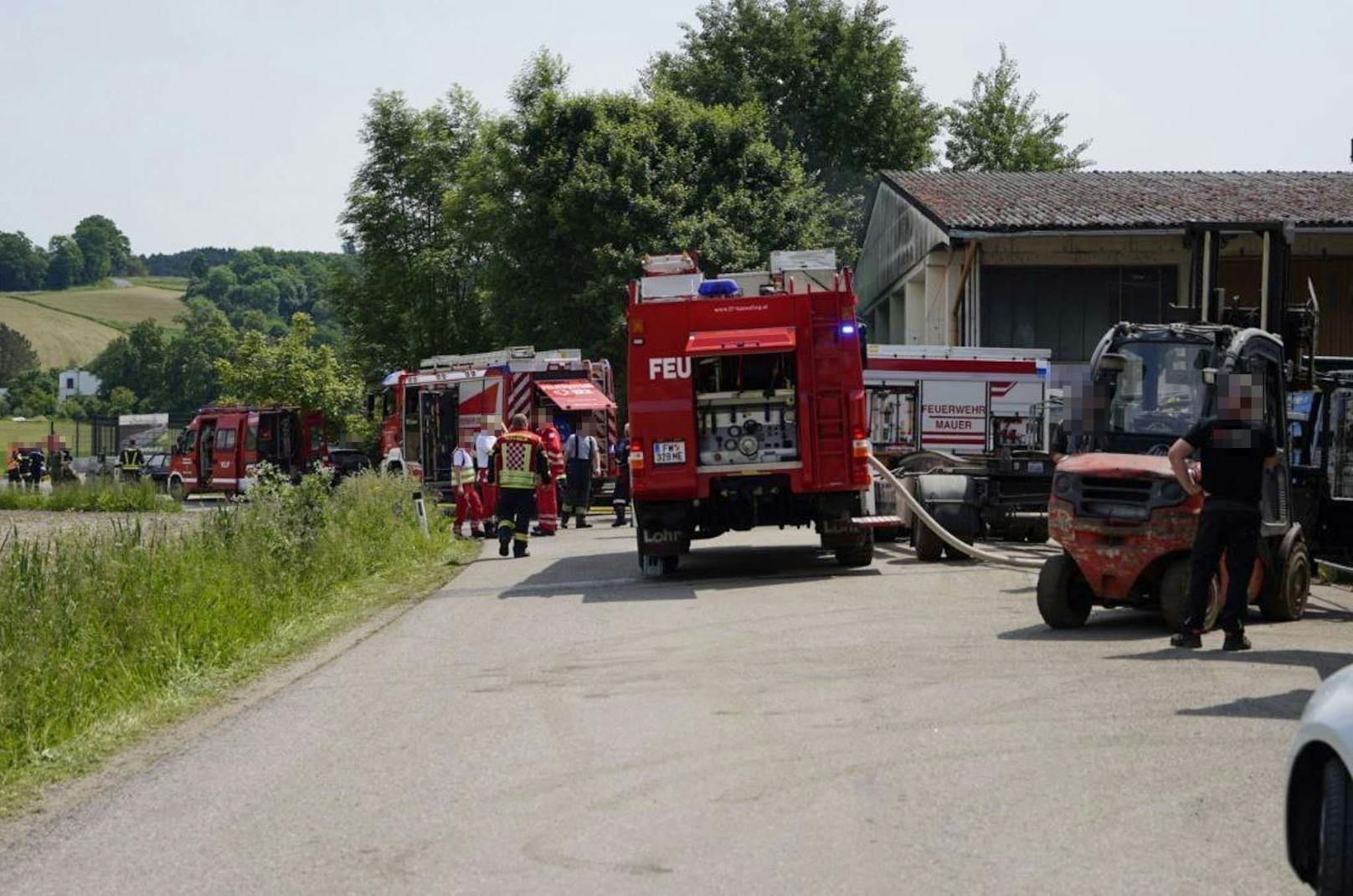 Großeinsatz bei Containerbrand in NÖ