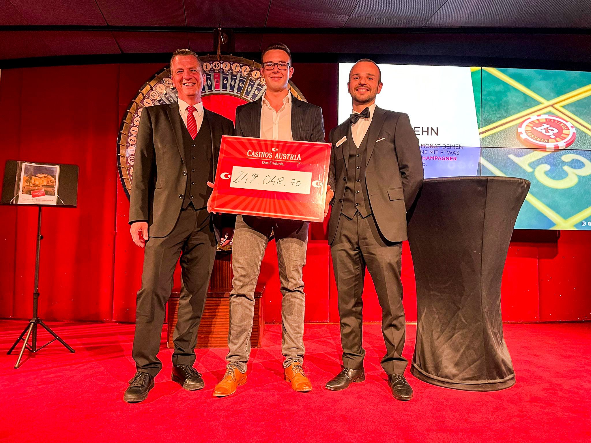 Der junge Casino-Gast startet mit knapp 250.000 Euro ins Berufsleben.