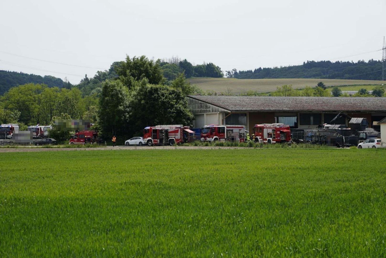 In einem Betrieb geriet ein Container mit Metallspänen in Brand