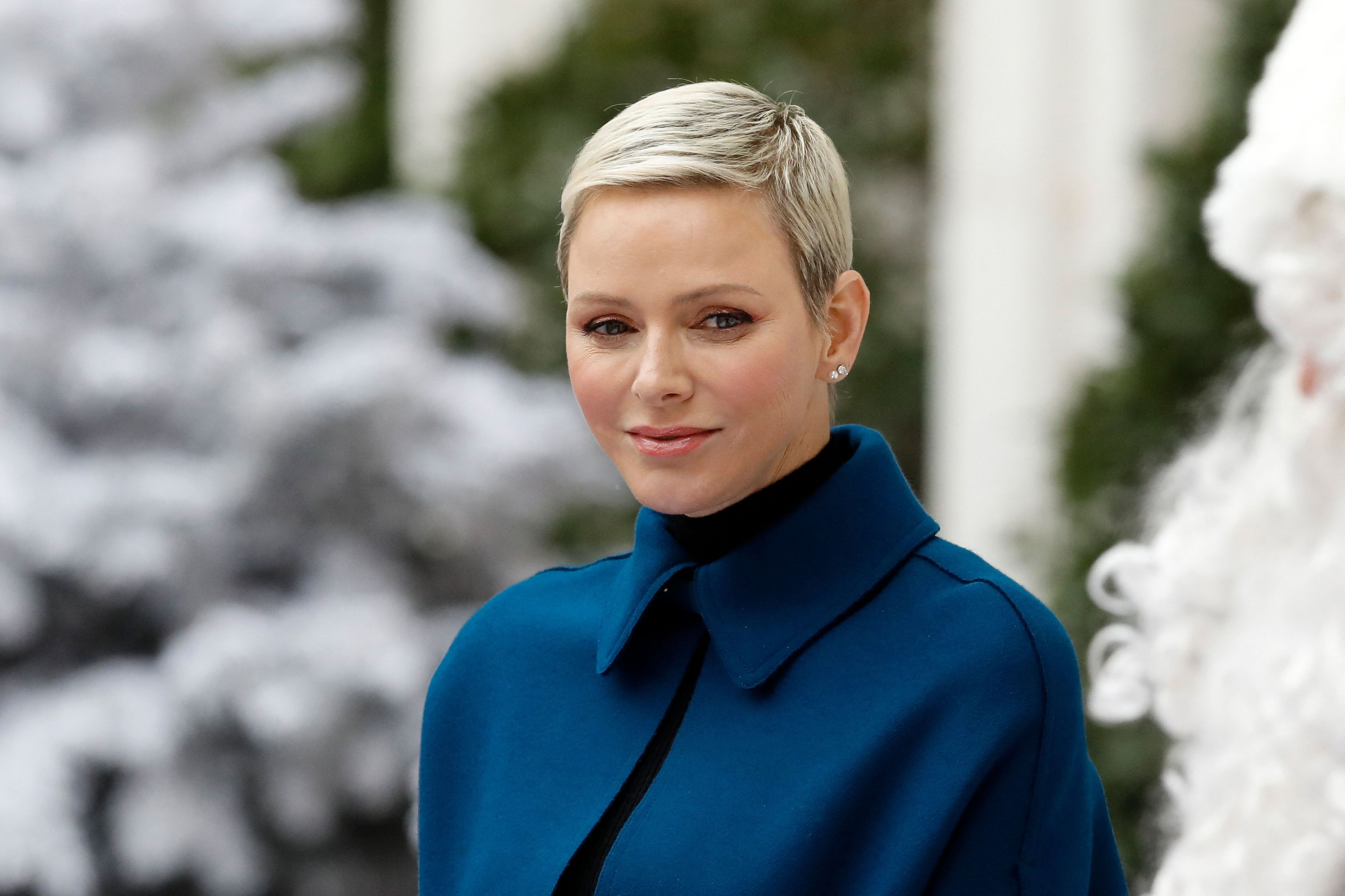 Download von www.picturedesk.com am 30.05.2023 (15:21).  Princess Charlene of Monaco attends the inauguration of the traditional Christmas tree ceremony as part of the Christmas holiday season at the Monaco Palace in Monaco on December 14, 2022. (Photo by Sebastien NOGIER / POOL / AFP) - 20221214_PD5402 - Rechteinfo: Rights Managed (RM) Nur für redaktionelle Nutzung! Werbliche Nutzung erfordert Freigabe: bitte schicken Sie uns eine Anfrage.