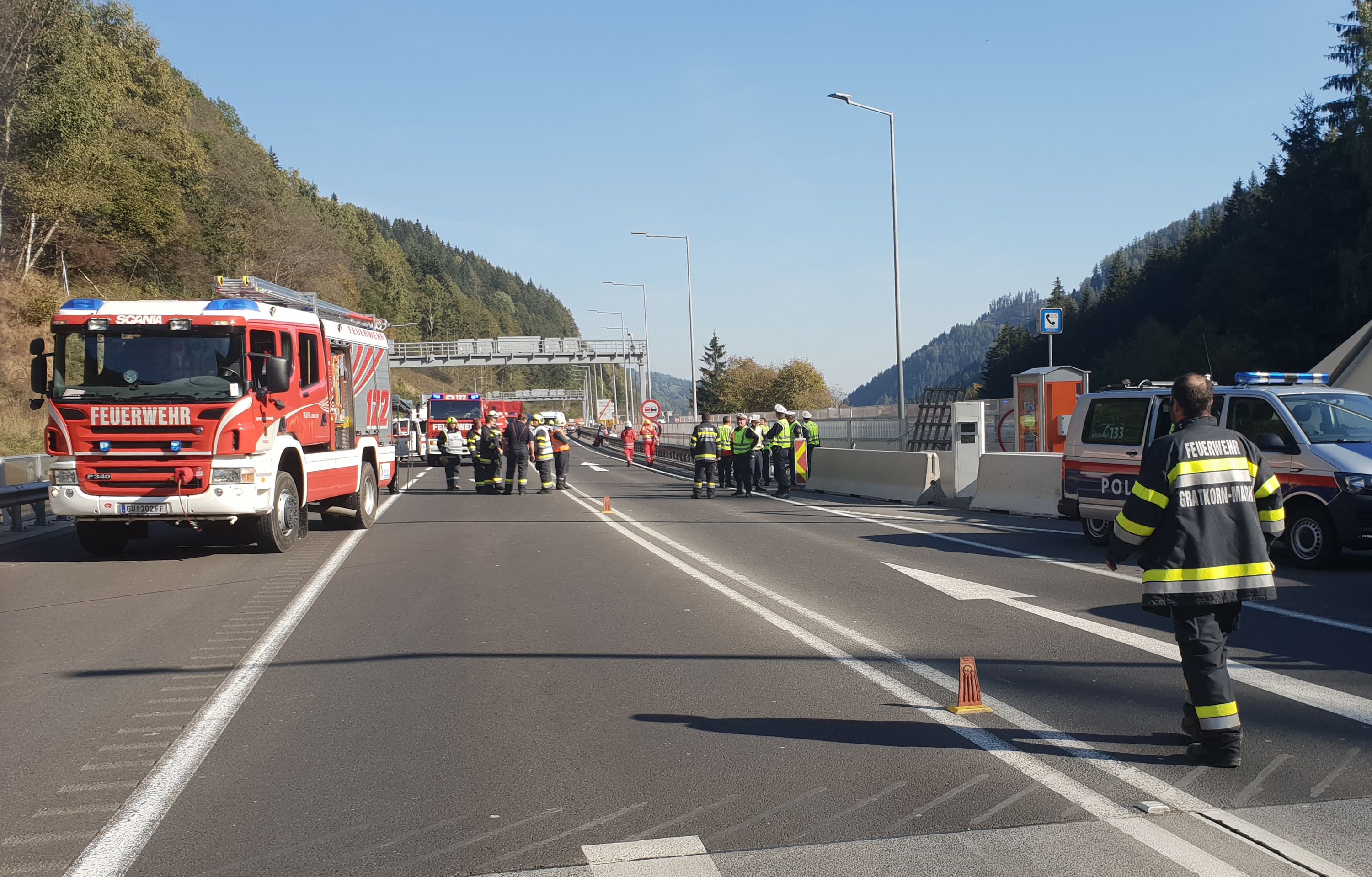 Der Unfall ereignete sich auf der A9 Pyhrnautobahn.