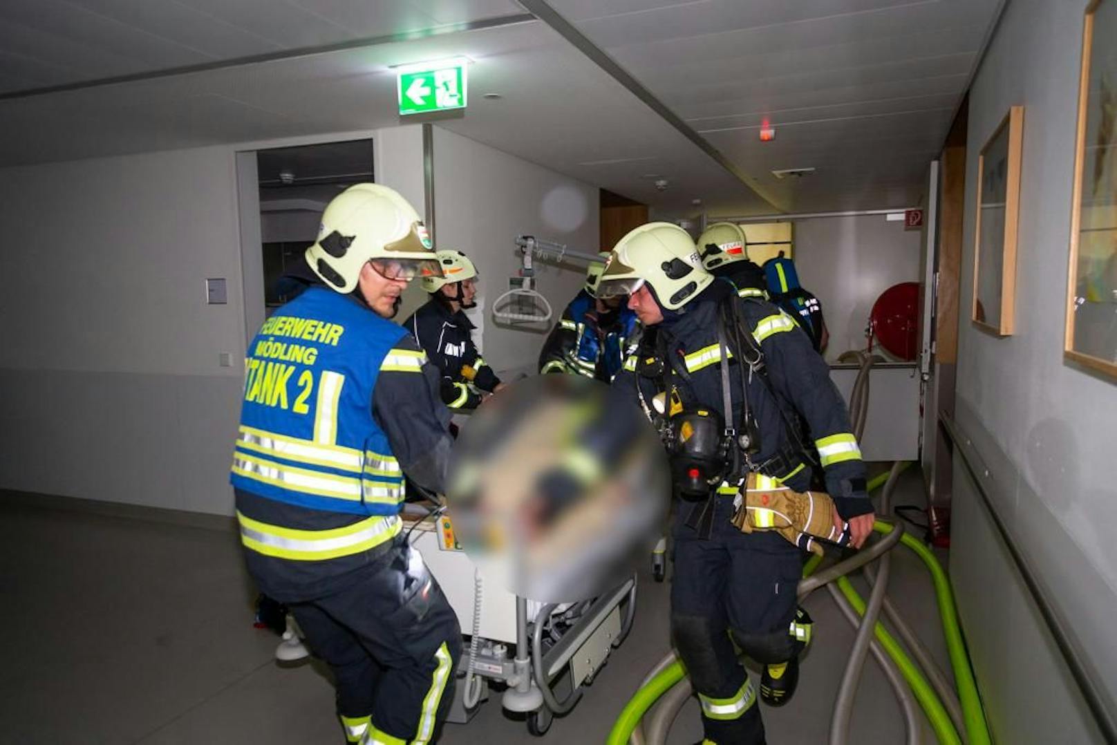 Brand im Mödlinger Spital: Patienten wurden in Sicherheit gebracht.