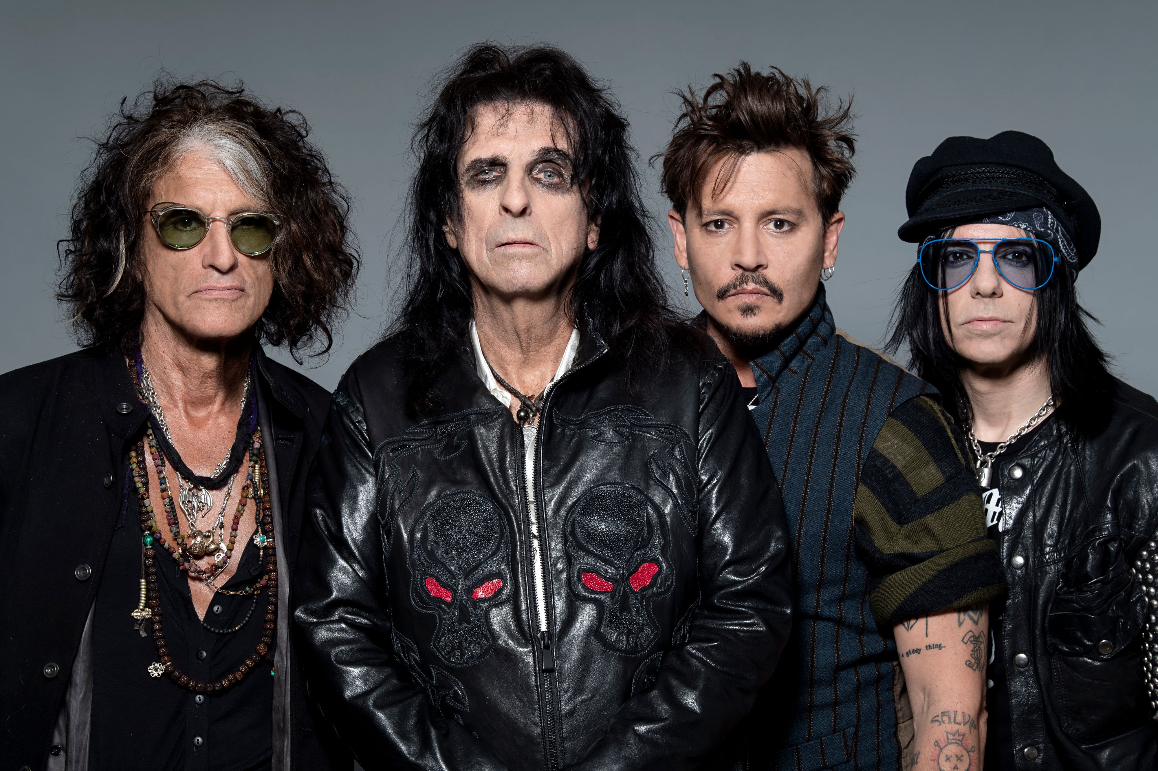 Joe Perry, Alice Cooper, Johnny Depp & Tommy Henriksen.