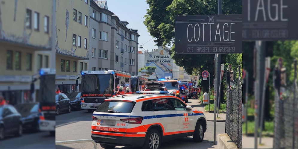 Polizei und Rettungseinsätze befinden sich im Bereich der Nusswaldgasse/Silbergasse.