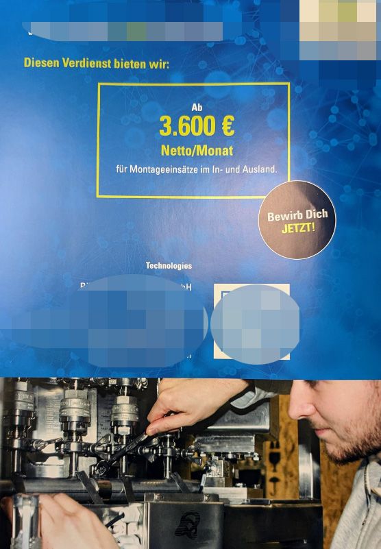 Die Anzeige in dem Flugblatt, das Hunderte Haushalte erreichte.